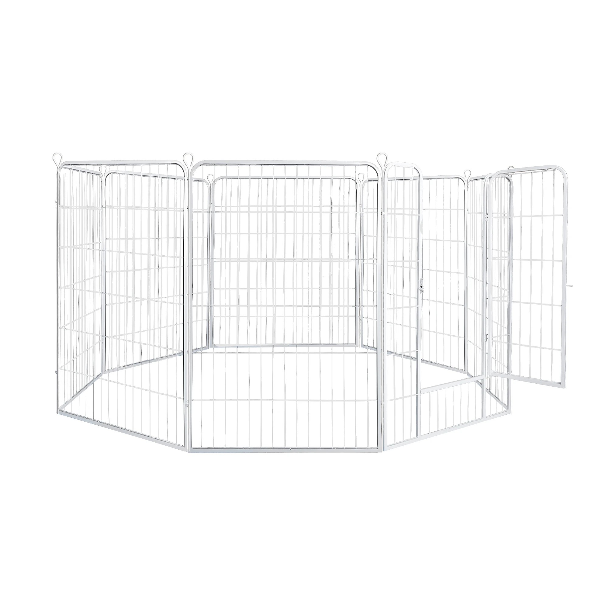 1 Pawz 8 Panel Pet Playpen White 40 Inch, 1 of 3