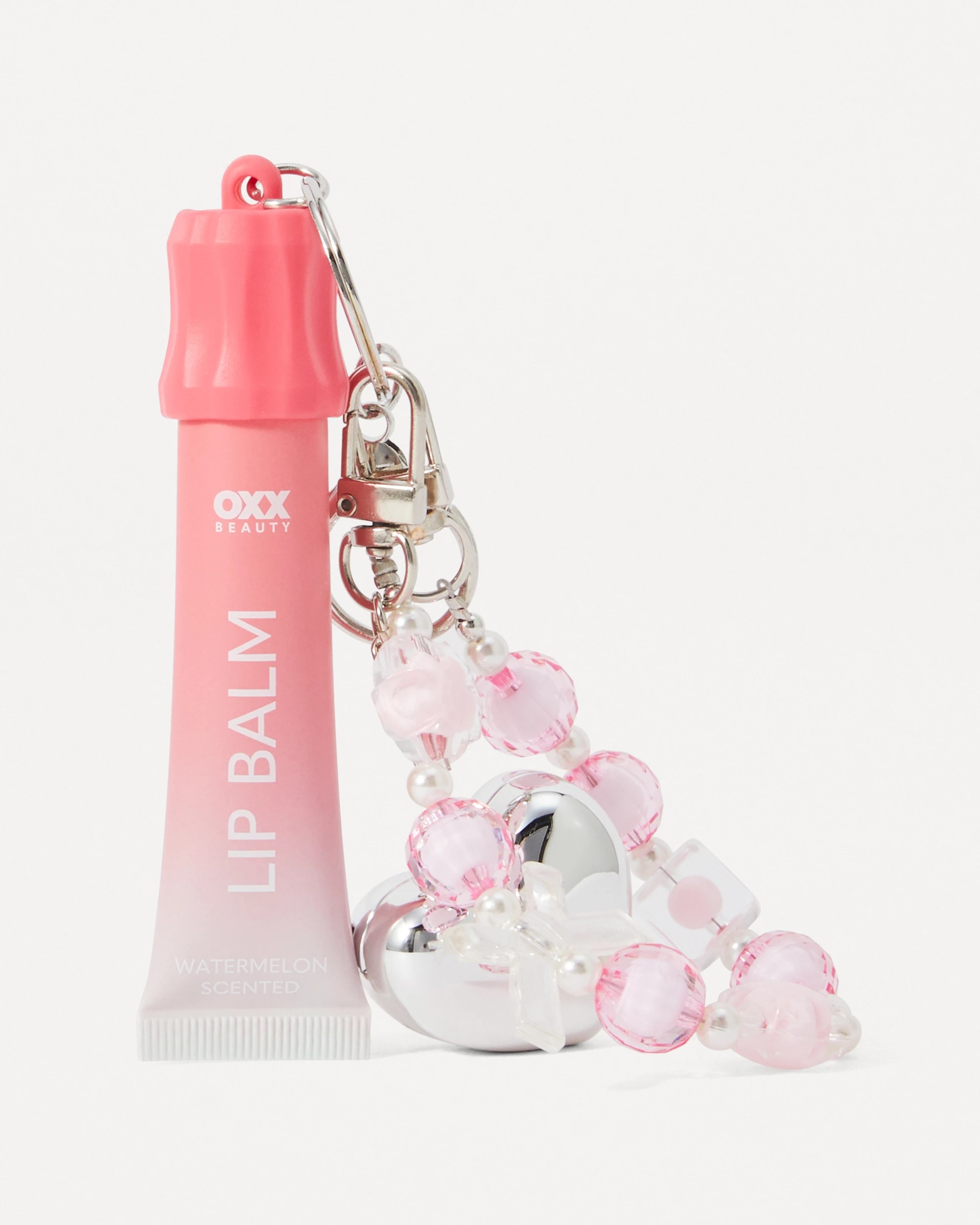 1 OXX Beauty 2 in 1 Lip Balm and Keychain Duo - Water Melon Scented, 1 of 6