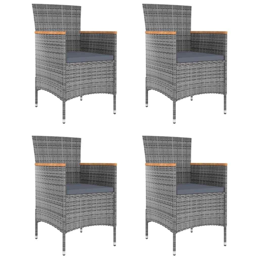 1 vidaXL Garden dining chair Ergonomic - Grey, 1 of 7