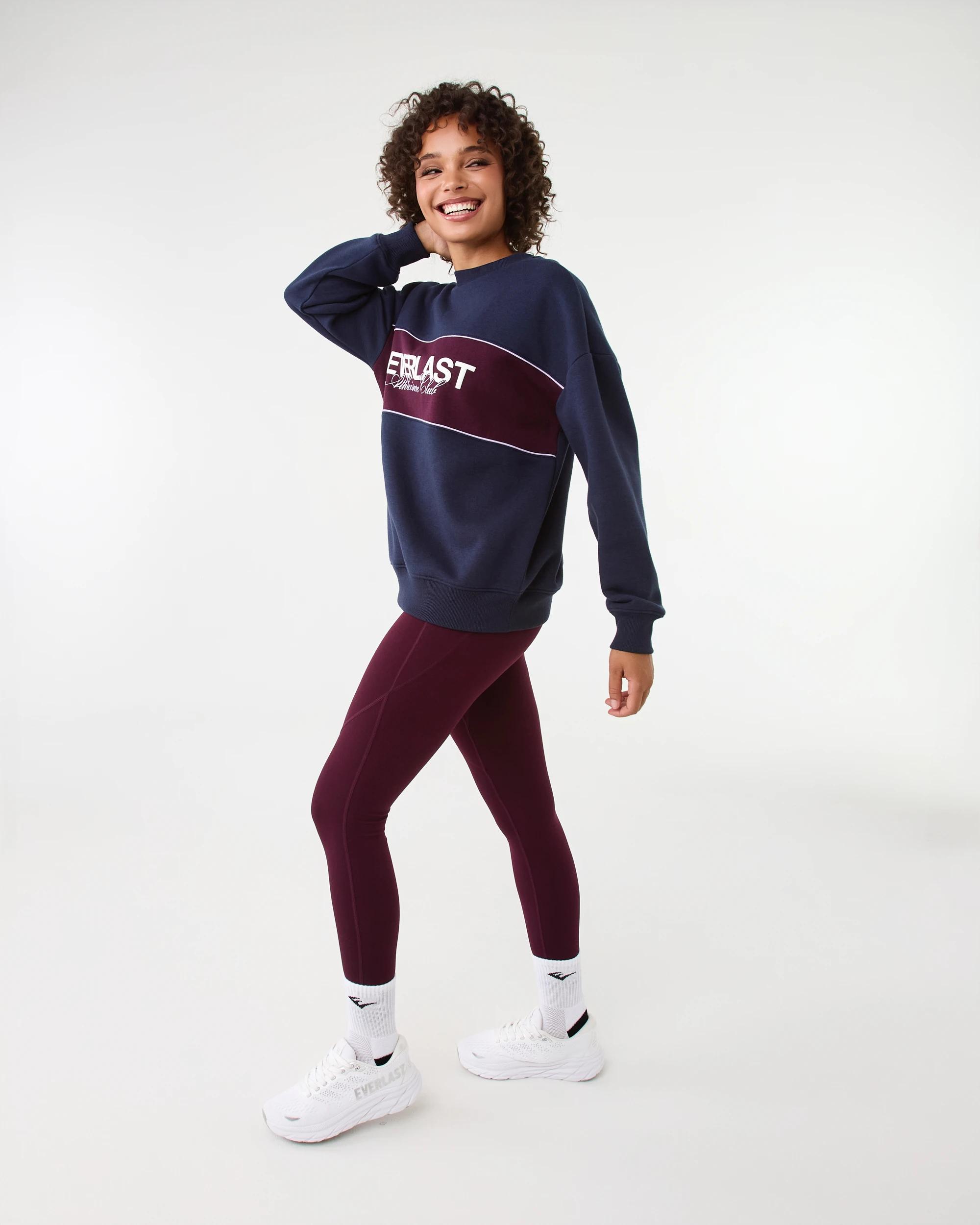 3 Everlast Womens Colourblock Sweatshirt Mood Indgo, 3 of 10