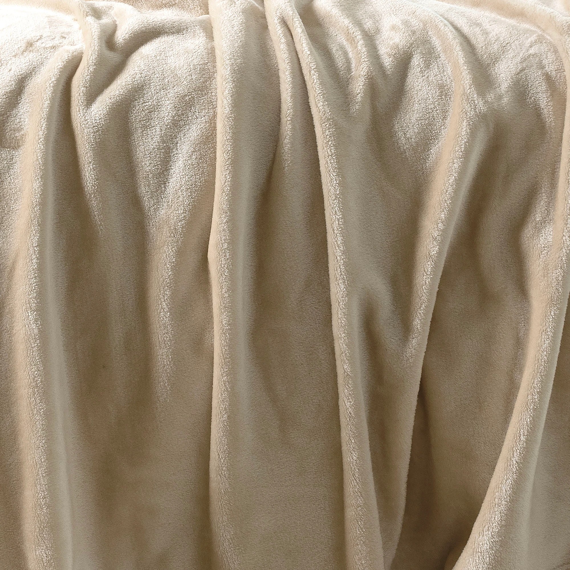 4 Bambury Solid Ultraplush Polyester Cosy Blanket Linen - Single Bed - Natural, 4 of 4