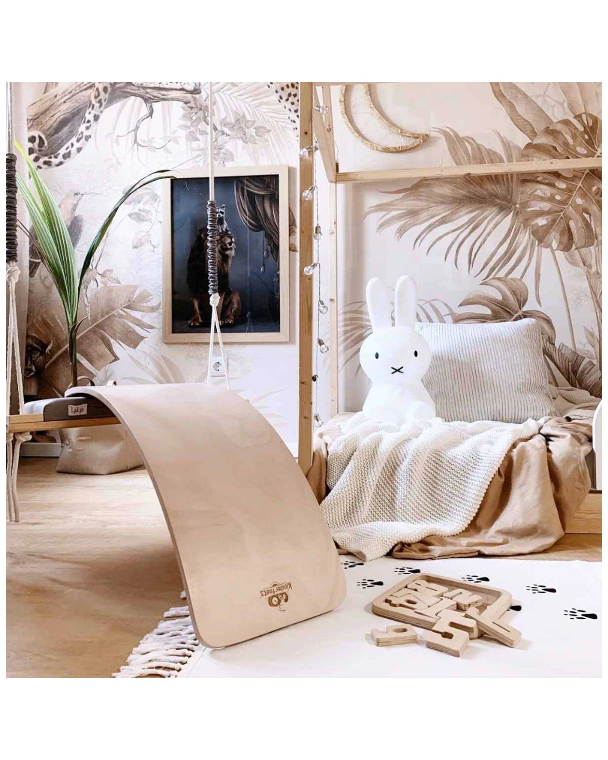 4 Kinderfeets 81cm Wood Kinderboard Kids Outdoor Balance Toy Natural 18 Months Plus - Natural, 4 of 9