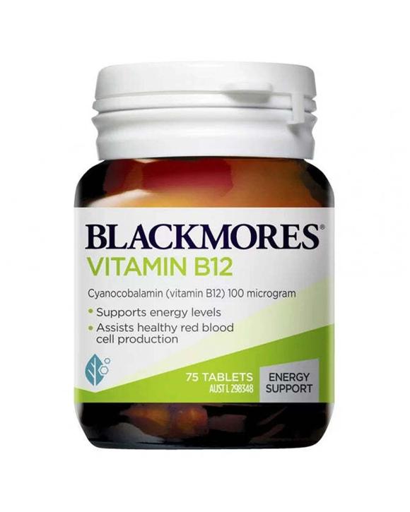 Blackmores 75pc Vitamin B12 Tablets Supports Energy & Healthy Red-Blood Cells
