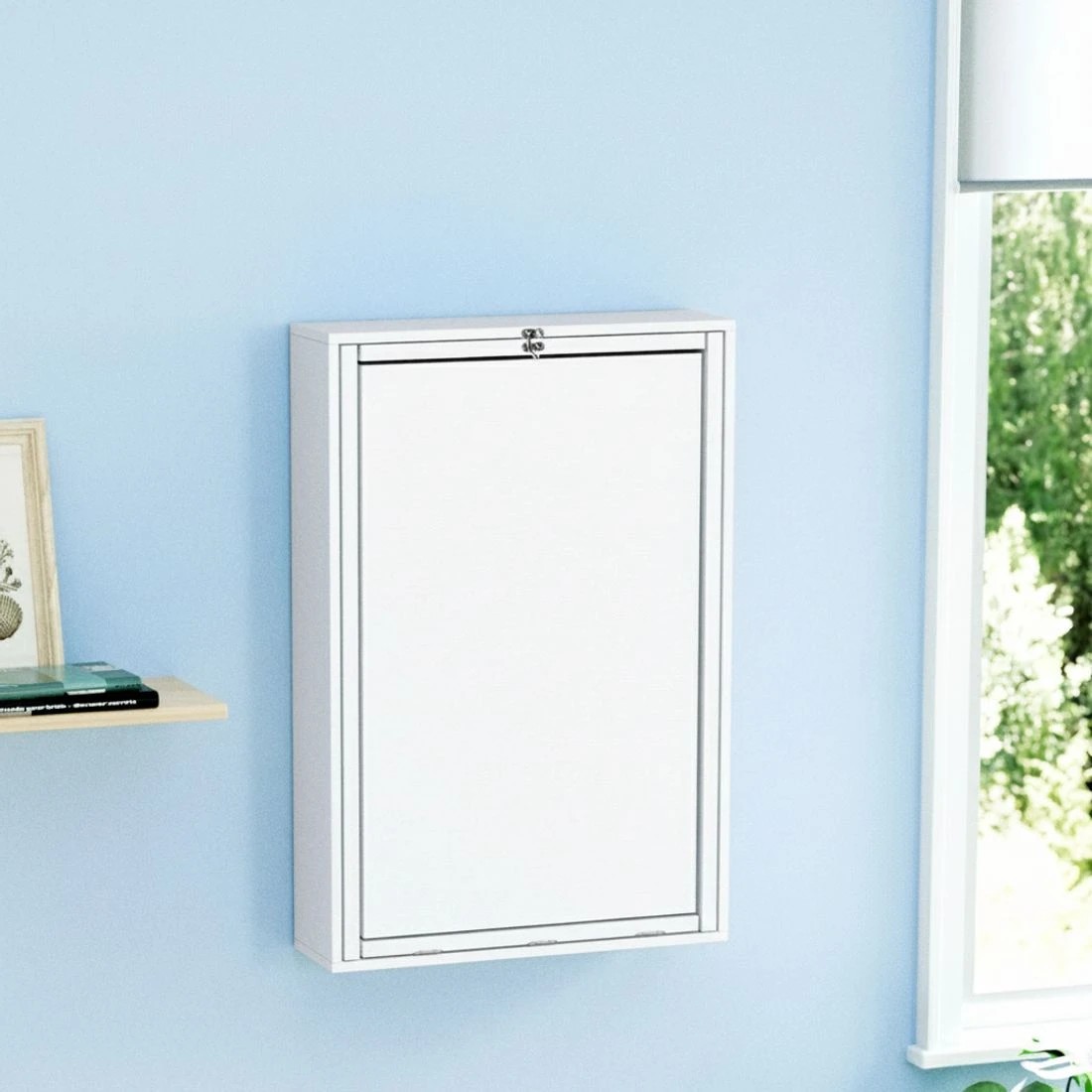 3 Artiss Computer Desk Bookshelf Wall Mount - White, 3 of 7