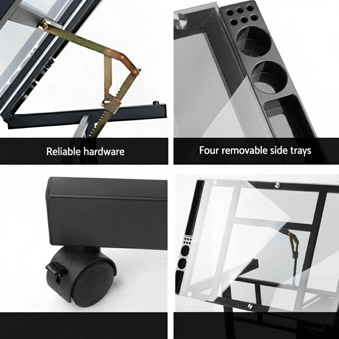 5 Artiss Drawing Desk Drafting Table - Black, 5 of 6