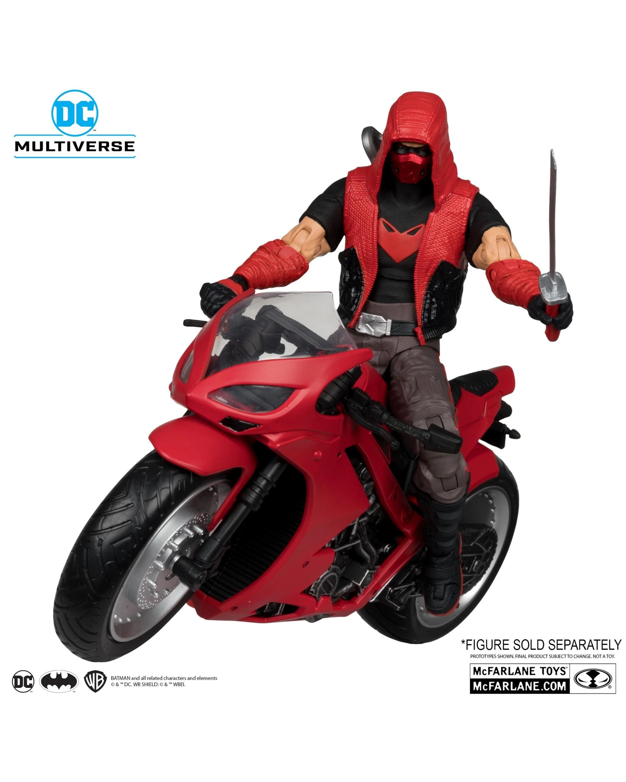8 DC Multiverse Red Hood's Sportsbike Red Hood Outlaw 7 inch Action Figure, 8 of 10