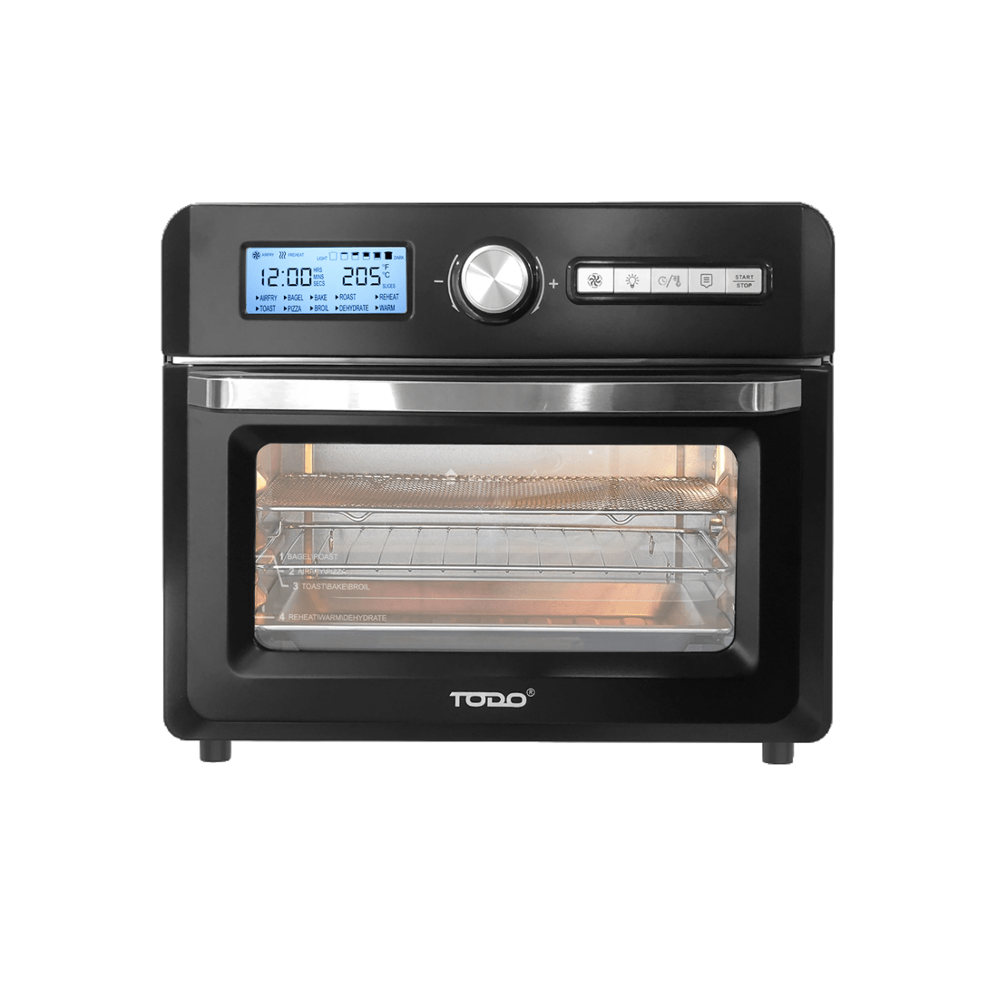 2 TODO 18L Air Fryer Oven Grill 1550W Rotisserie Fan Forced Dehydrator Toaster, 2 of 10