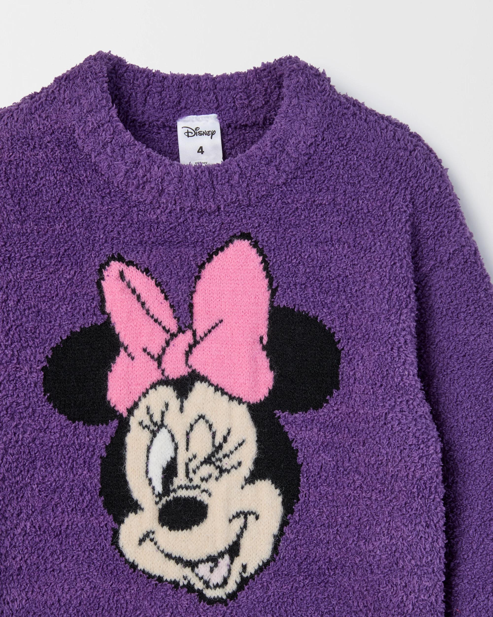 6 Disney Minnie Mouse License Knit Jumper PURPLE, 6 of 6