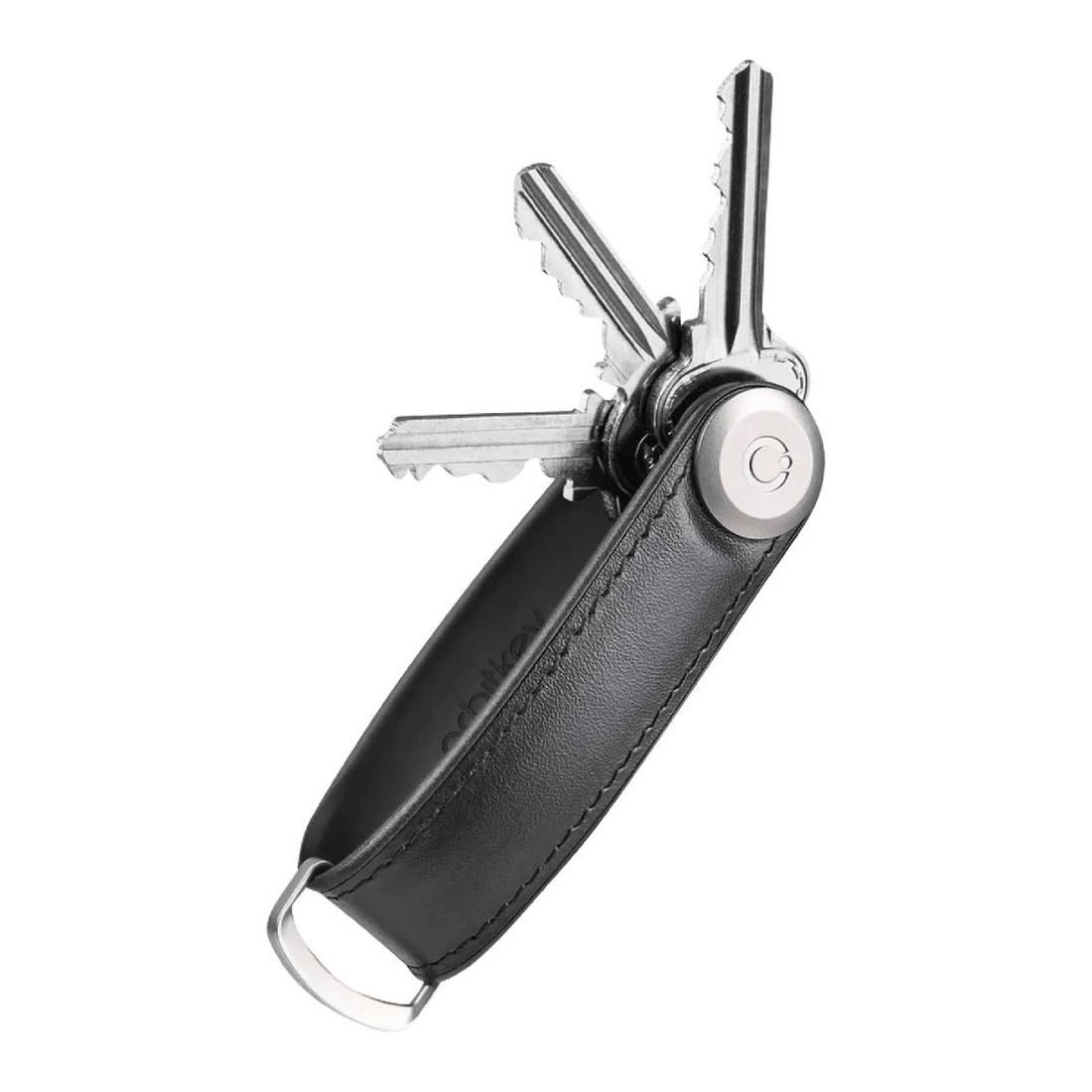 1 Orbitkey Hybrid Leather Key Organiser Black, 1 of 6