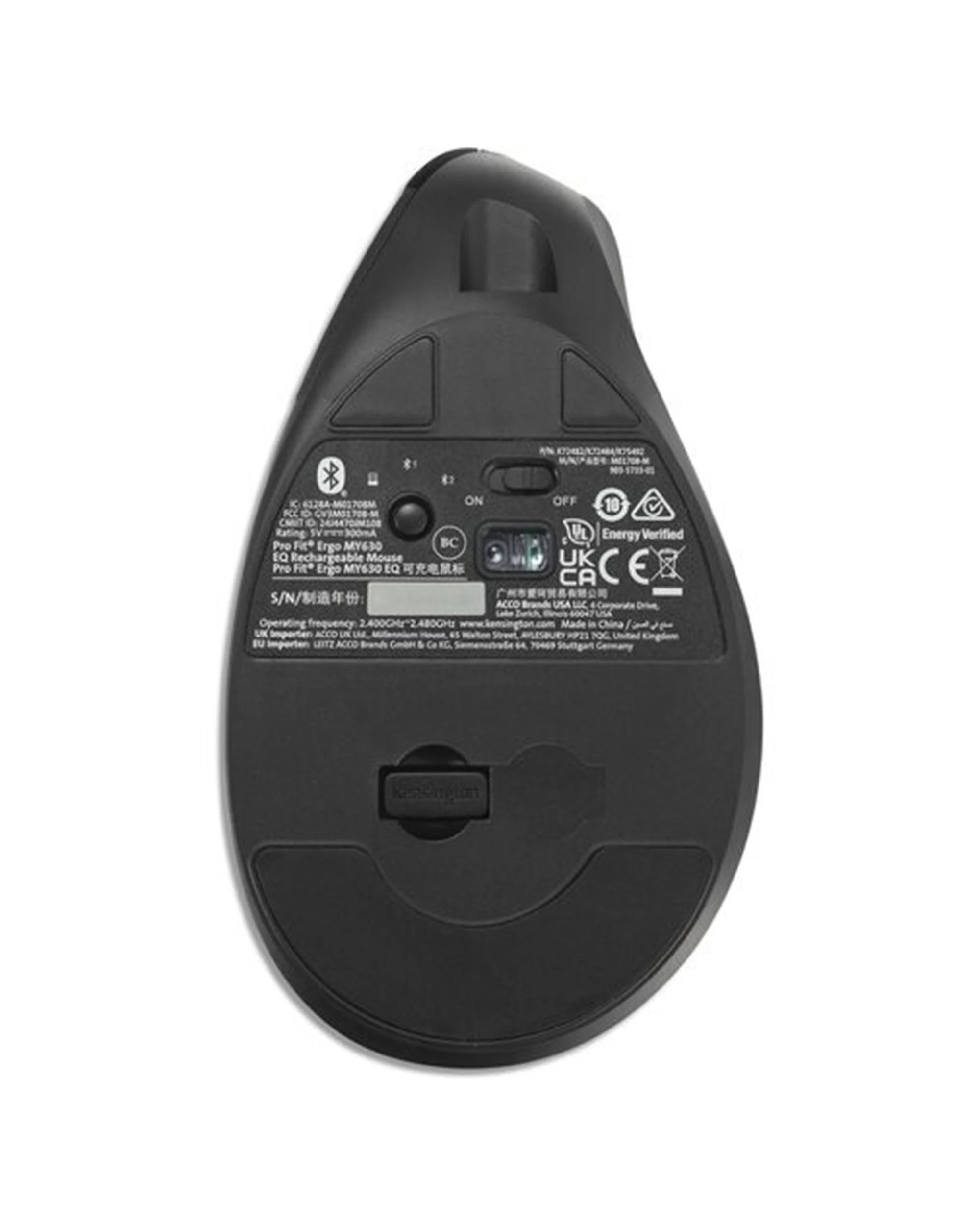 7 Kensington Pro Fit Ergo MY630 Dual Wireless Rechargeable Mouse - Black, 7 of 7