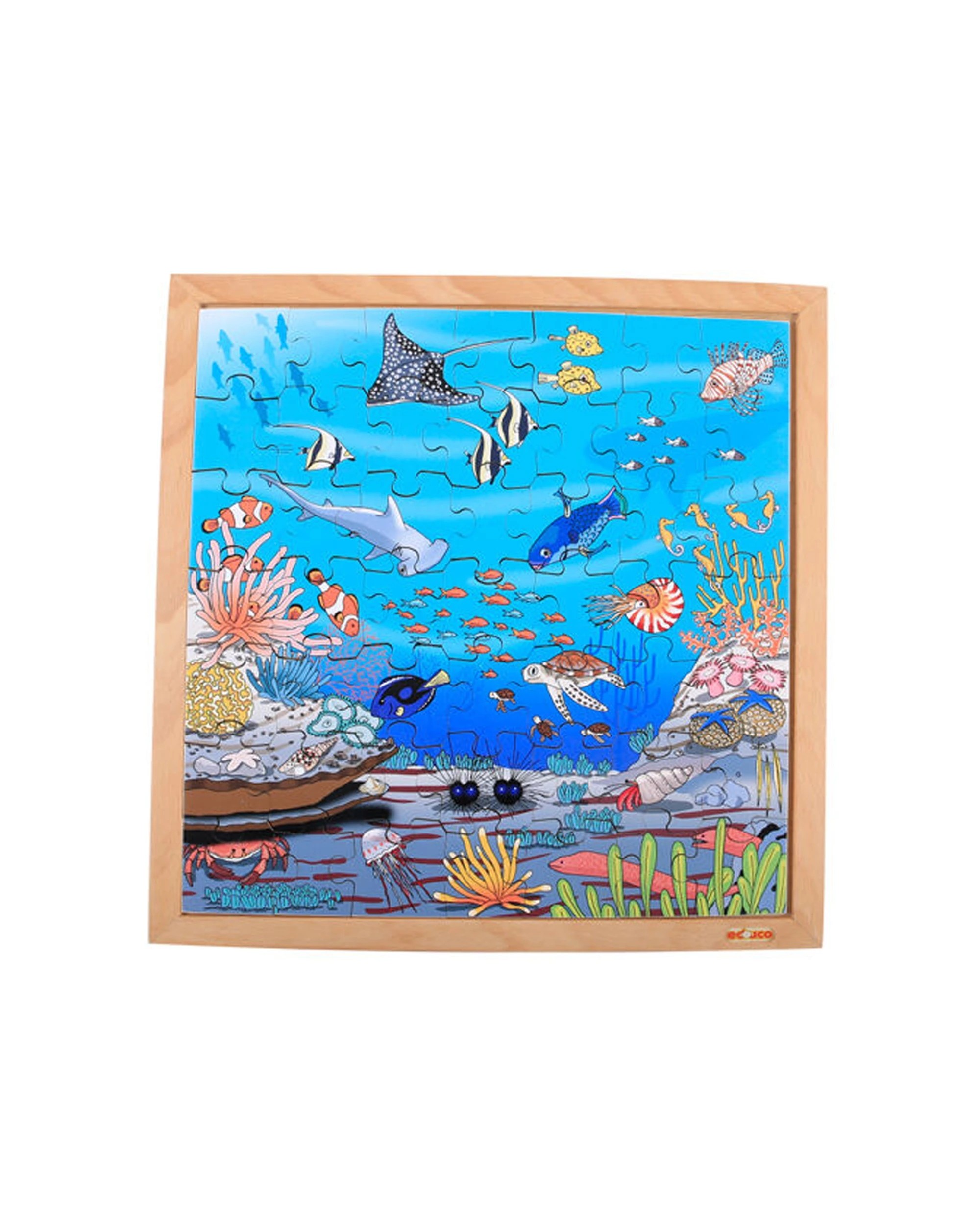 1 EDUCO Vocabulary Puzzle Coral 49Pc Wooden Educational Puzzle 40X40Cm With Manual - Multi, 1 of 3