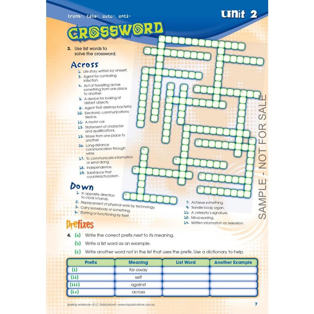 4 Spelling Workbook/Interactive Book F, 4 of 5