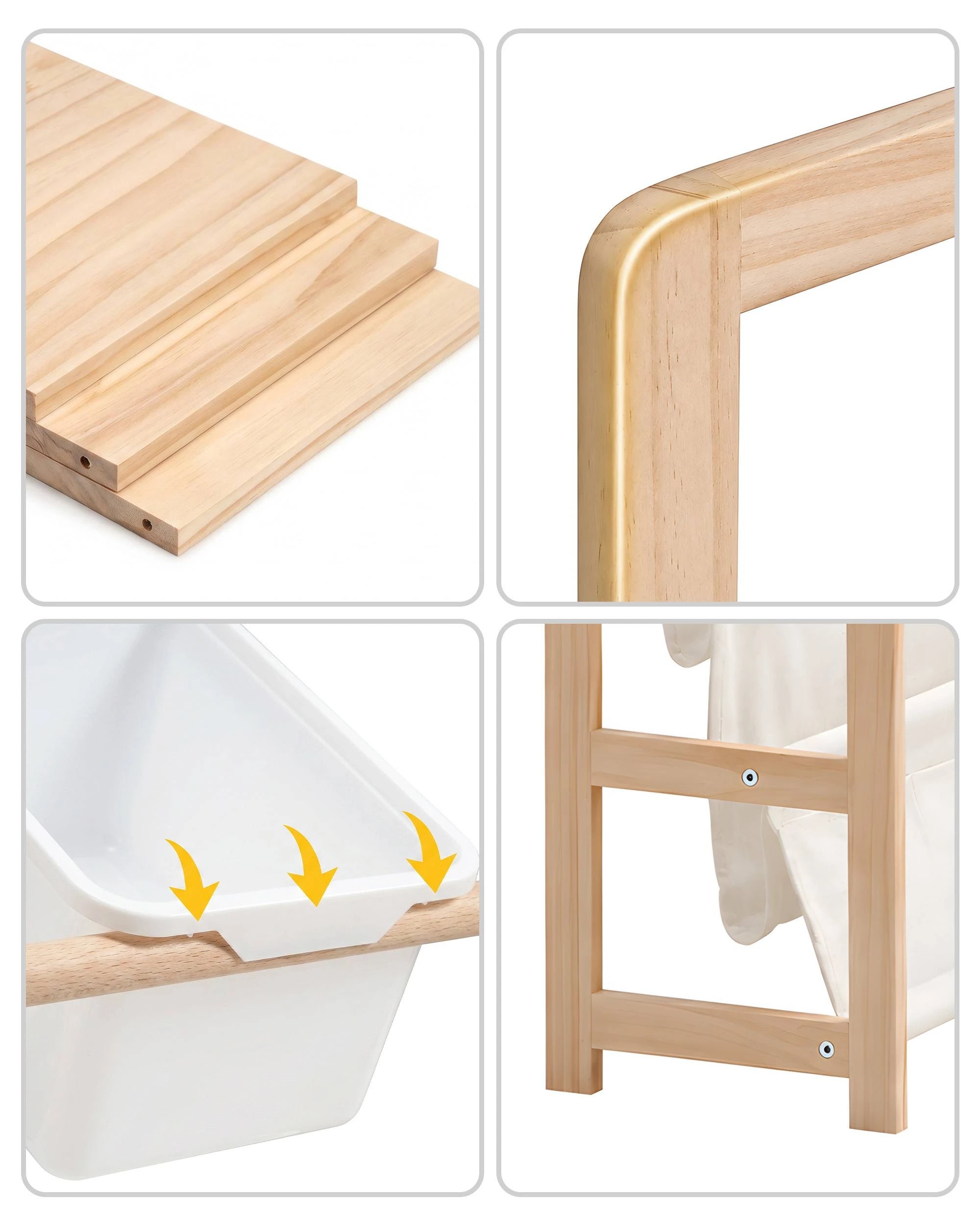 3 Playpals Montessori Toy Storage Organizer with Bookshelf Wooden Kids Book Rack and 12 Toy Bins, 3 of 8