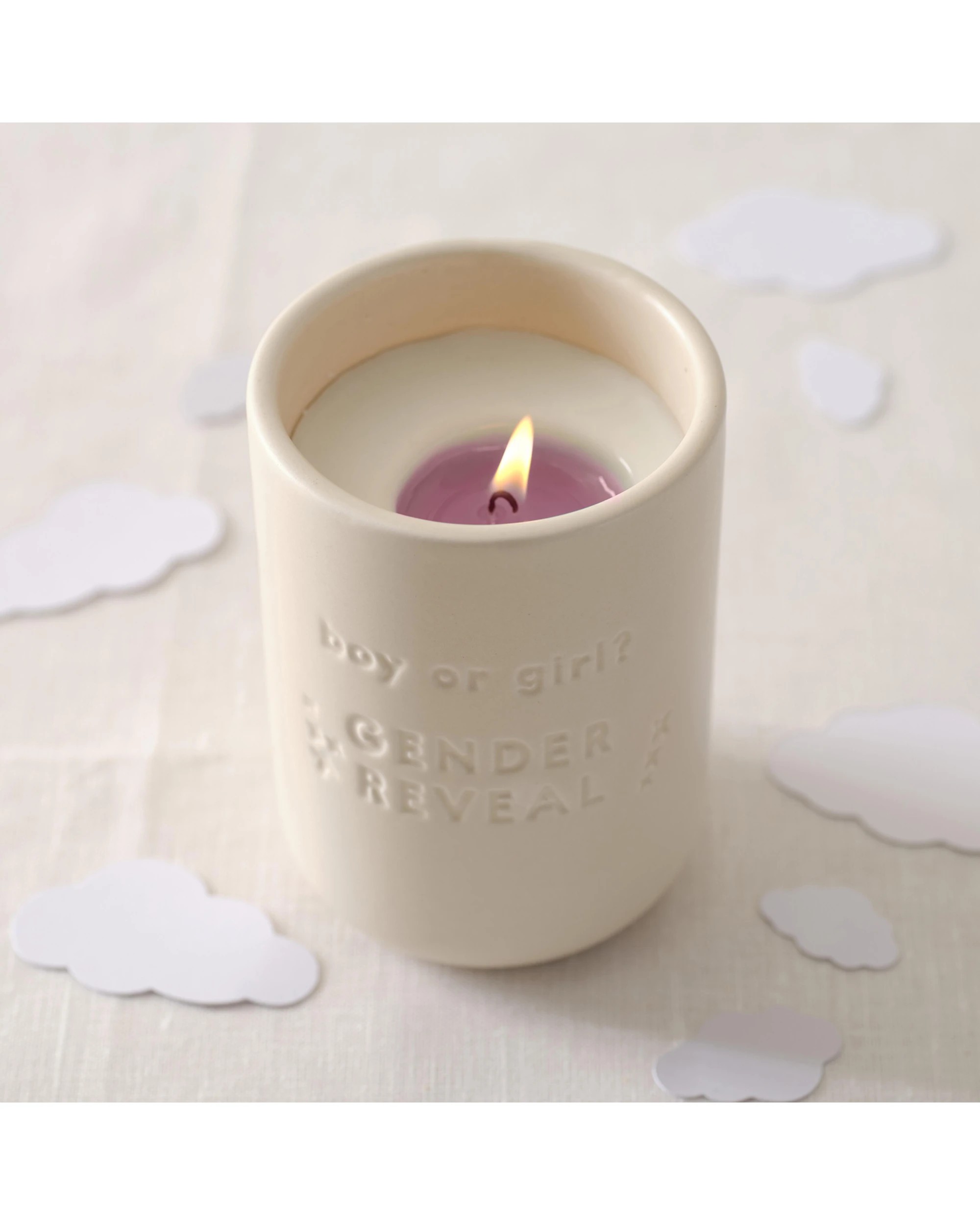 1 CCDS Ginger Ray Baby Gender Reveal Unscented Candle - Pink, 1 of 4