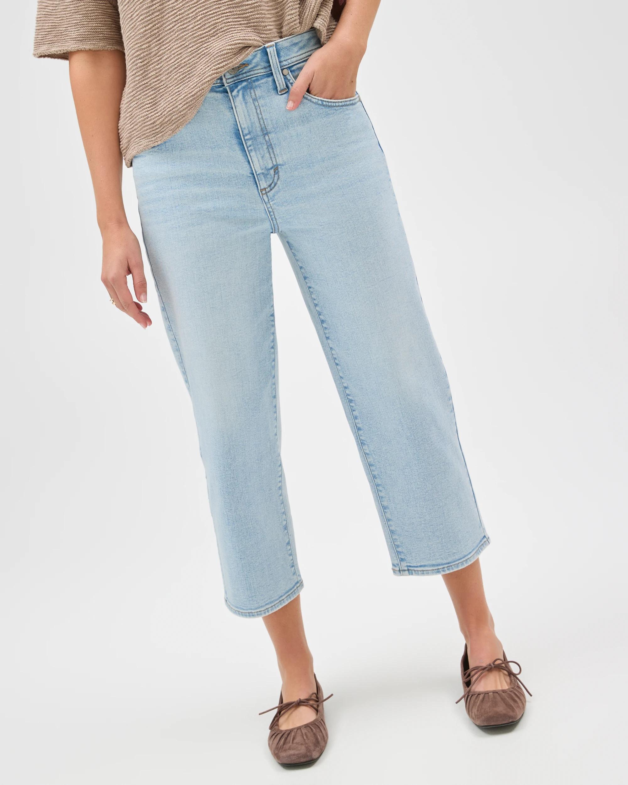 5 Target Denim Tara Slim Fit Straight Leg Cropped Denim Jeans ICE BLUE, 5 of 7