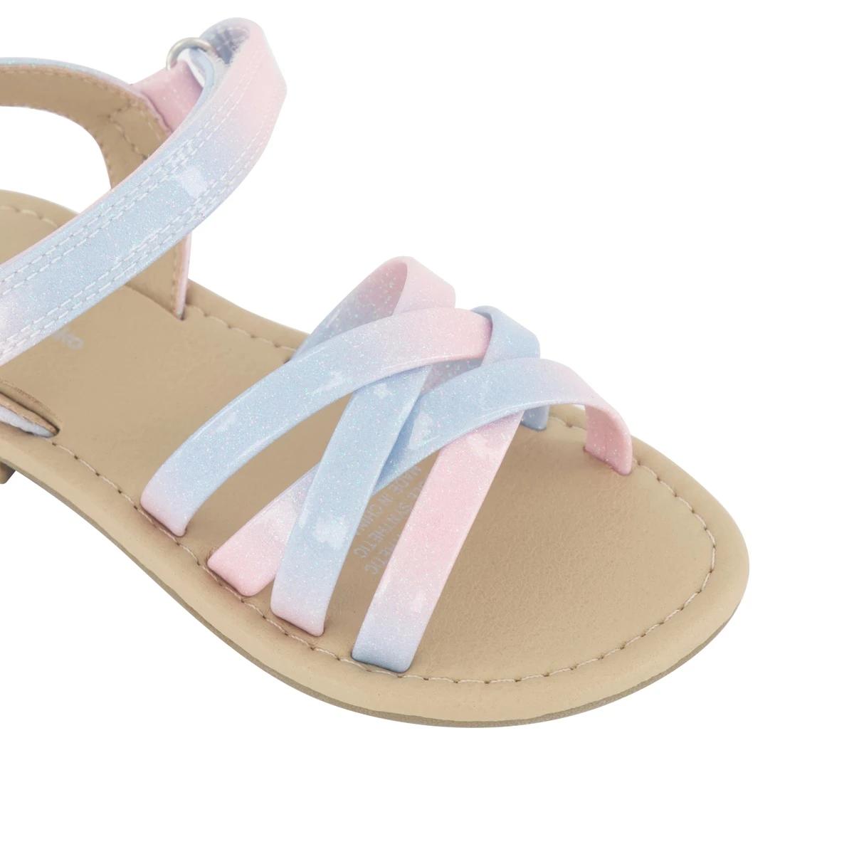 4 Junior Fashion Sandals RAINBOW OMBRE GLITTER, 4 of 4