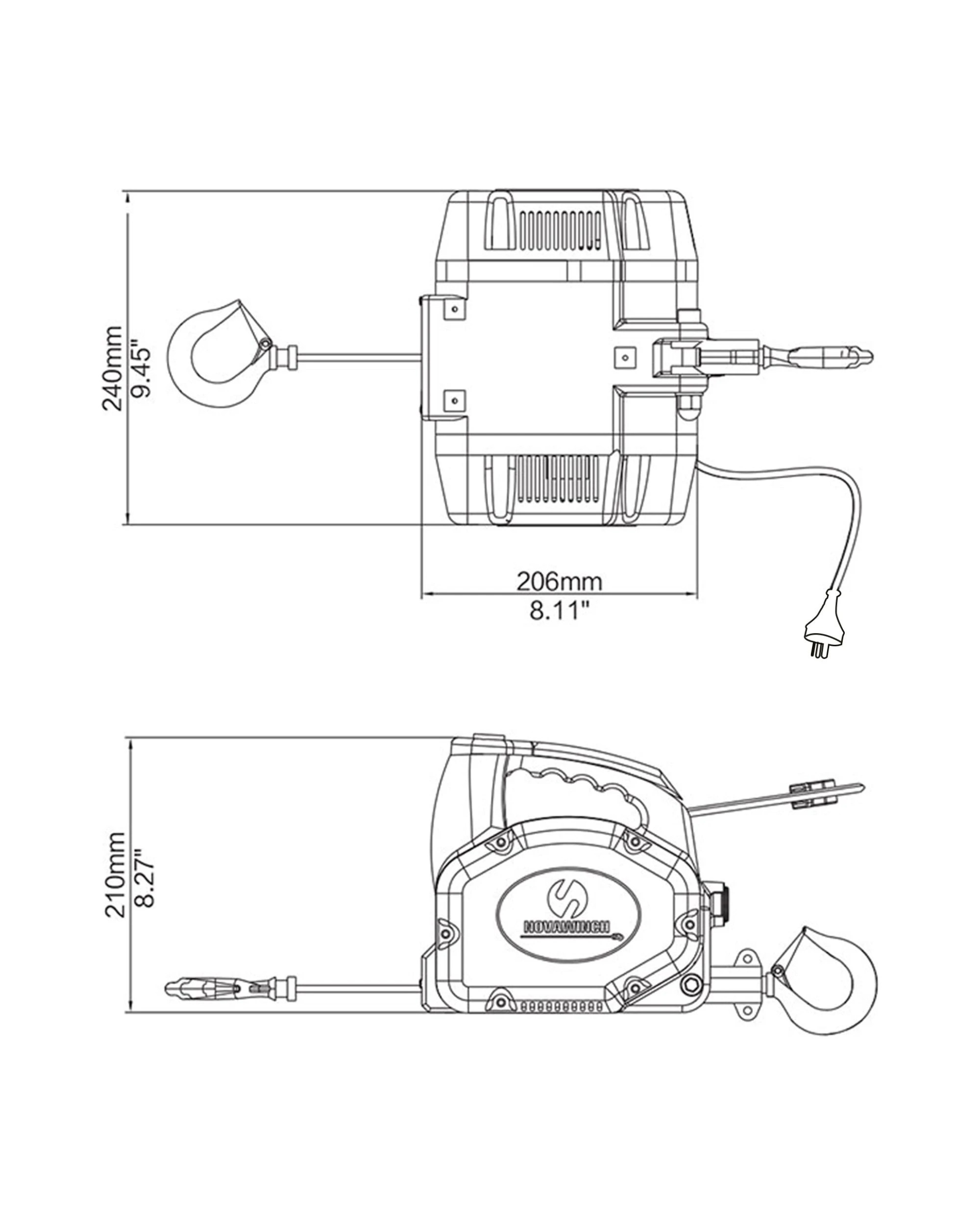 3 Novawinch PT1100 Portable Lifting and Pulling Tool 240V AC 500KG 1100LBS, 3 of 5