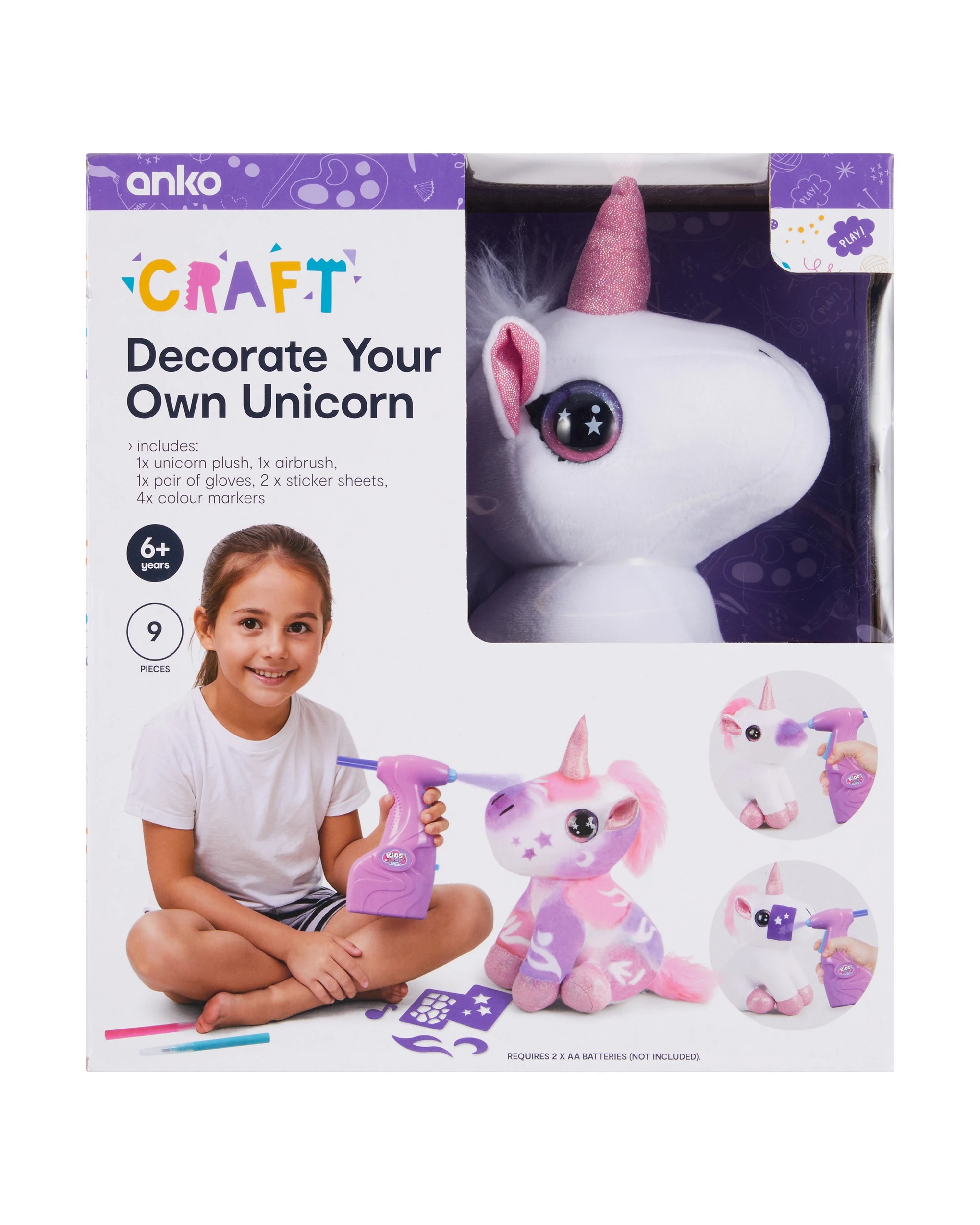 1 9 Piece Decorate Your Own Unicorn, 1 of 4