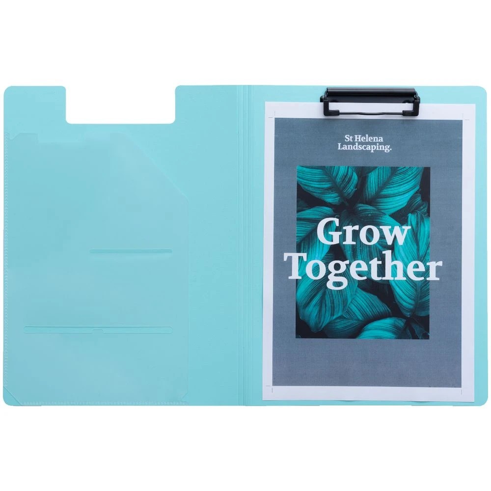 2 J.Burrows Antibacterial A4 Clipfolder Aqua, 2 of 3