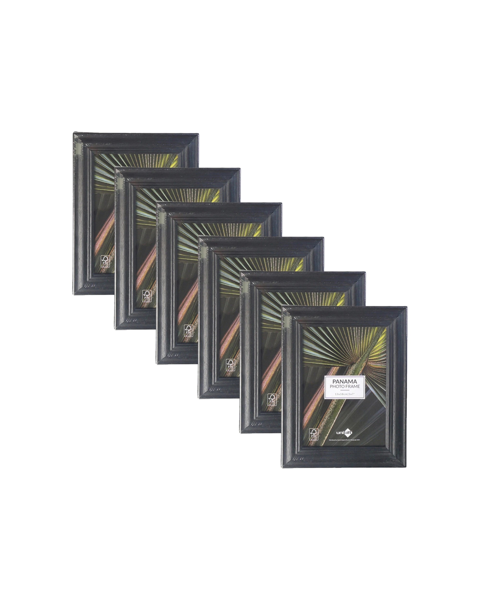 1 Unigift 6pk Panama Photo Picture Frame 13x18cm - Multi, 1 of 3