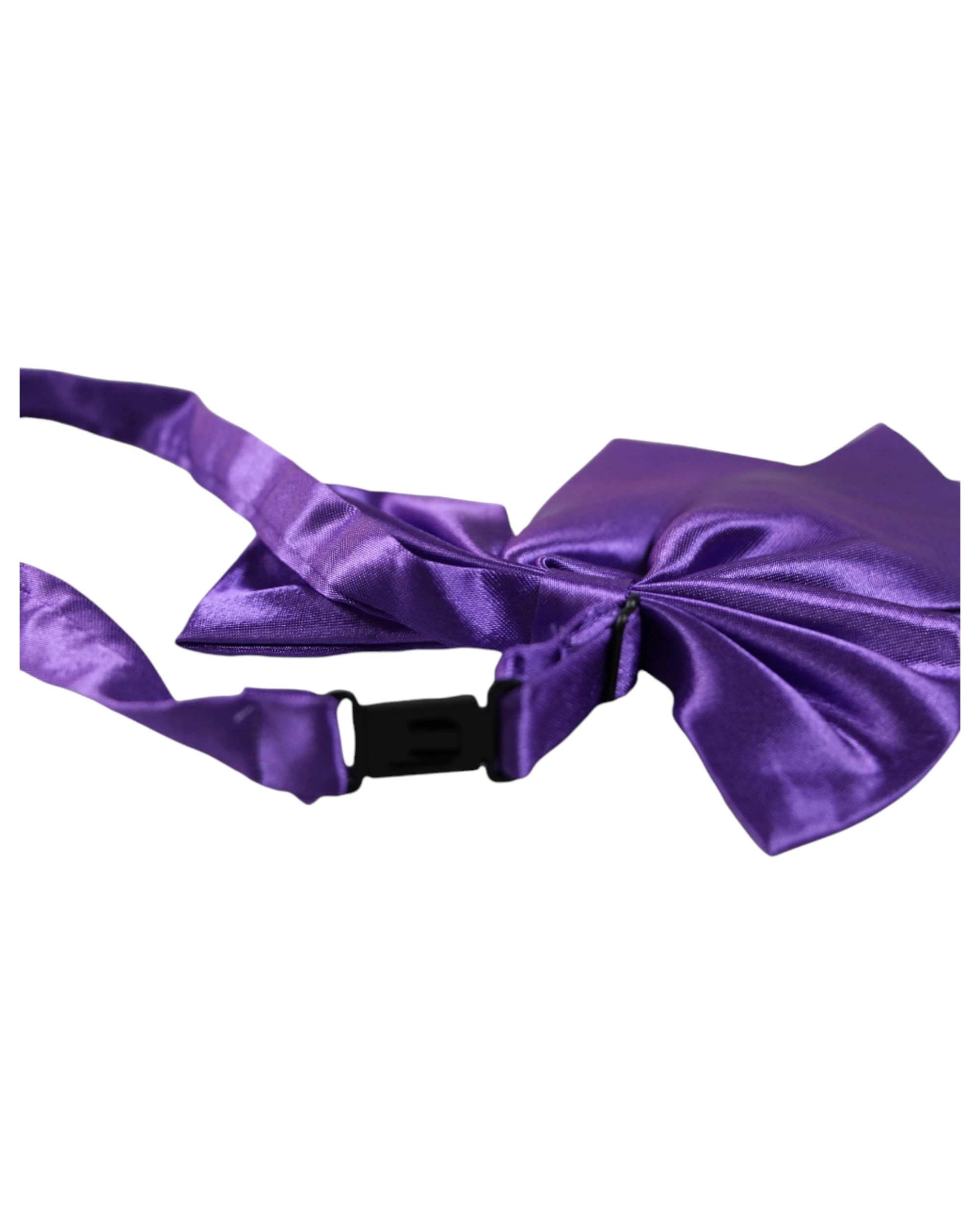 2 Zasel Womens Plain Shirt Collar Bow Tie - Purple - Purple, 2 of 4