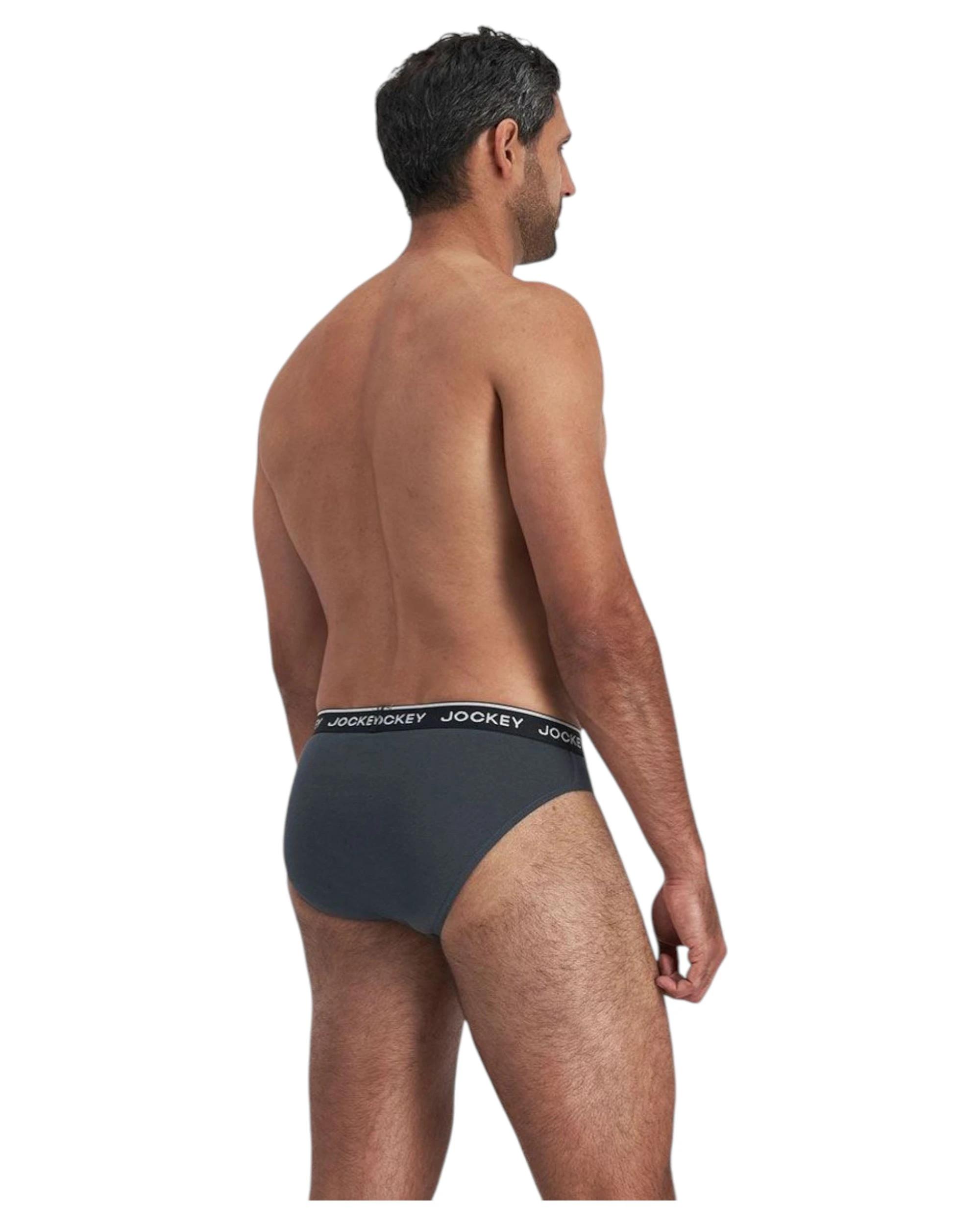 10 Jockey 12 Pack Elastic Cotton Brief Underwear Black / Grey Undies BLACK/GREY, 10 of 10