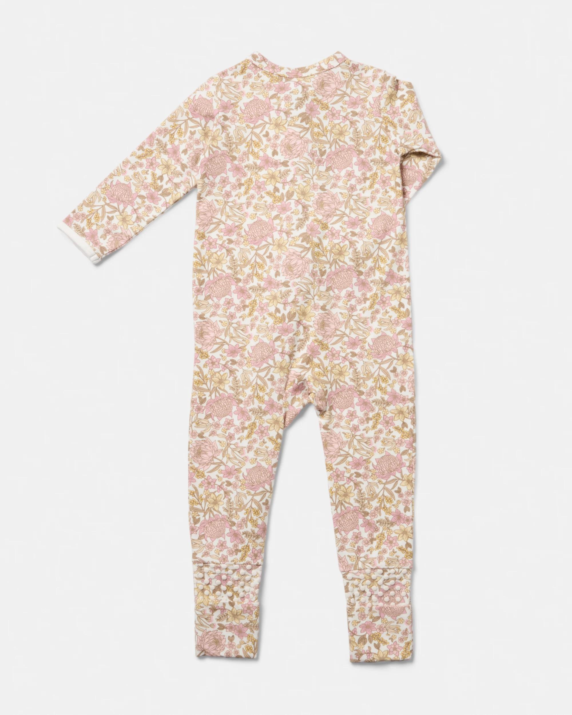 2 Cotton Turn Cuff Coverall Pnk Flrl, 2 of 3