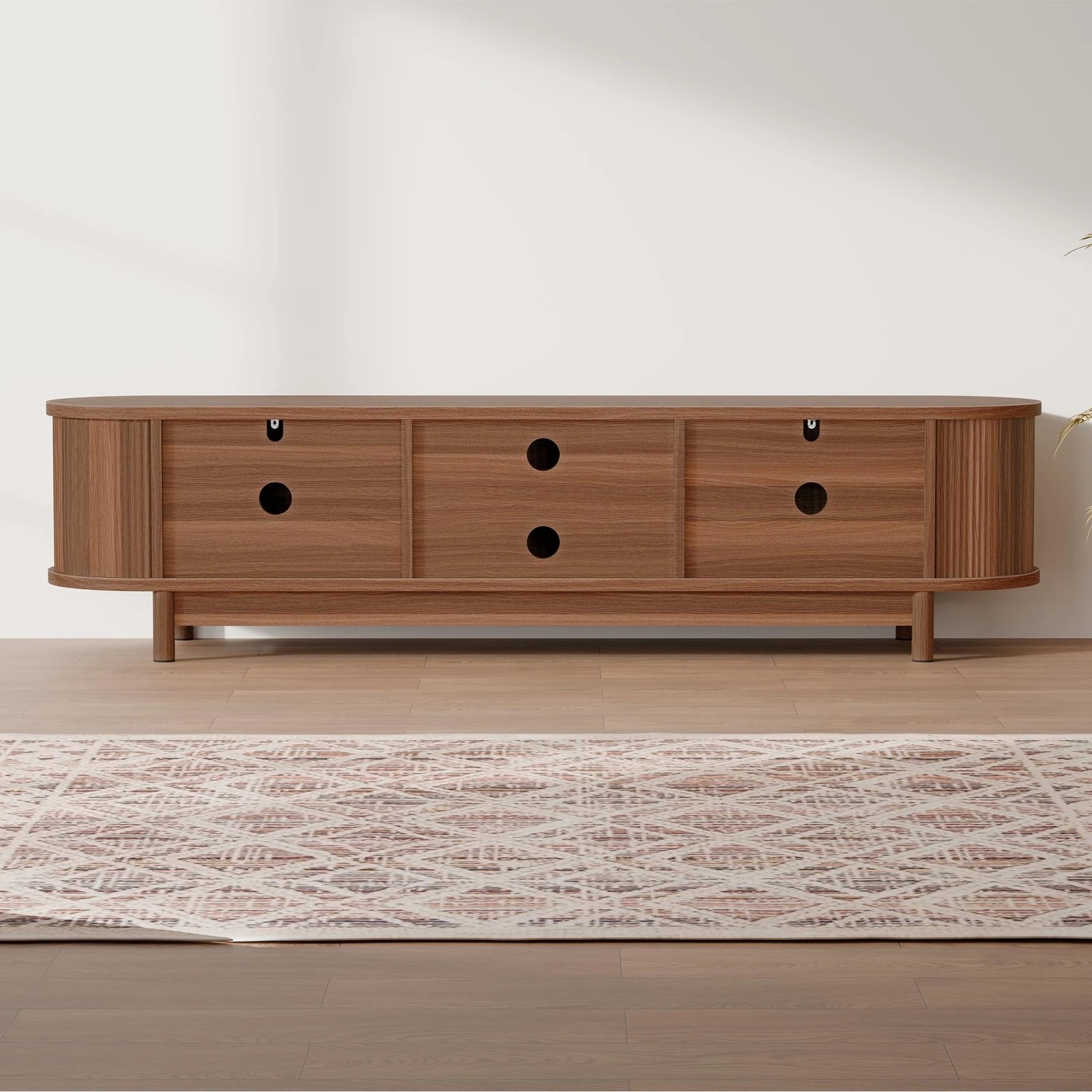 5 Alfordson Entertainment Unit TV Cabinet Stand 160cm Storage Shelf - Walnut, 5 of 10