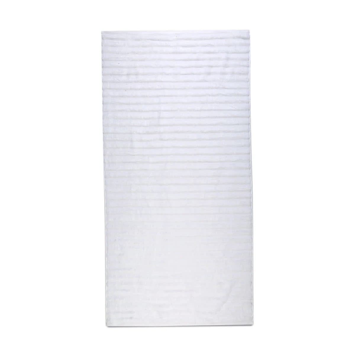 3 Thick Ribbed Australian Cotton Bath Towel - White, 3 of 5