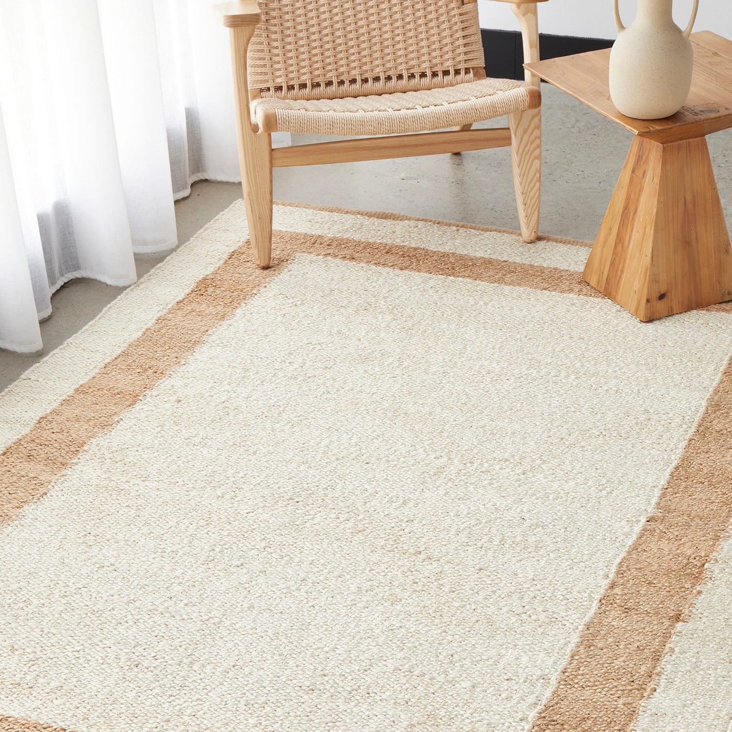 2 Common Ground Rugs Kalahari Maria 225x155cm - Medium Hand Woven Jute Floor Rug - Natural, 2 of 6