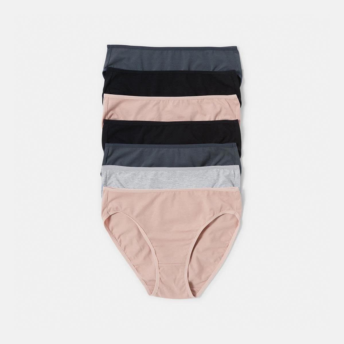 1 7 Pack Cotton Stretch Hi-Cut Briefs BLUSH PACK, 1 of 10