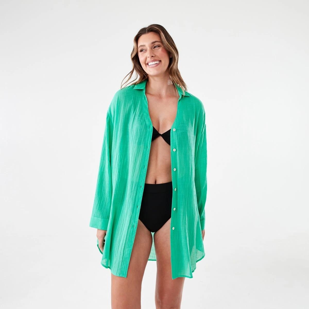 1 Cover Up Shirt CABANA GREEN, 1 of 9