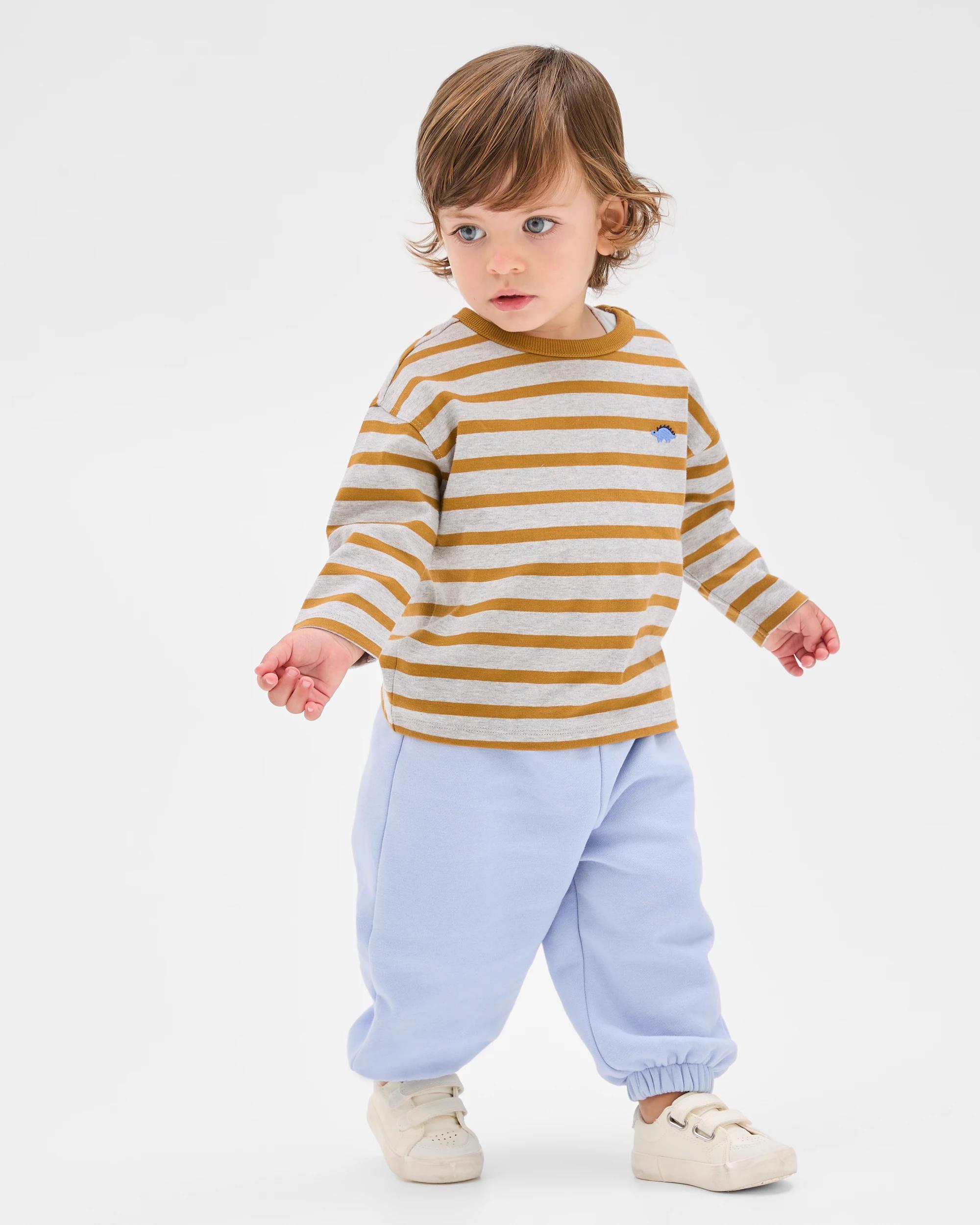 1 Target Baby Australian Cotton Blend Plain Trackpants BRUNNERA BLUE, 1 of 4