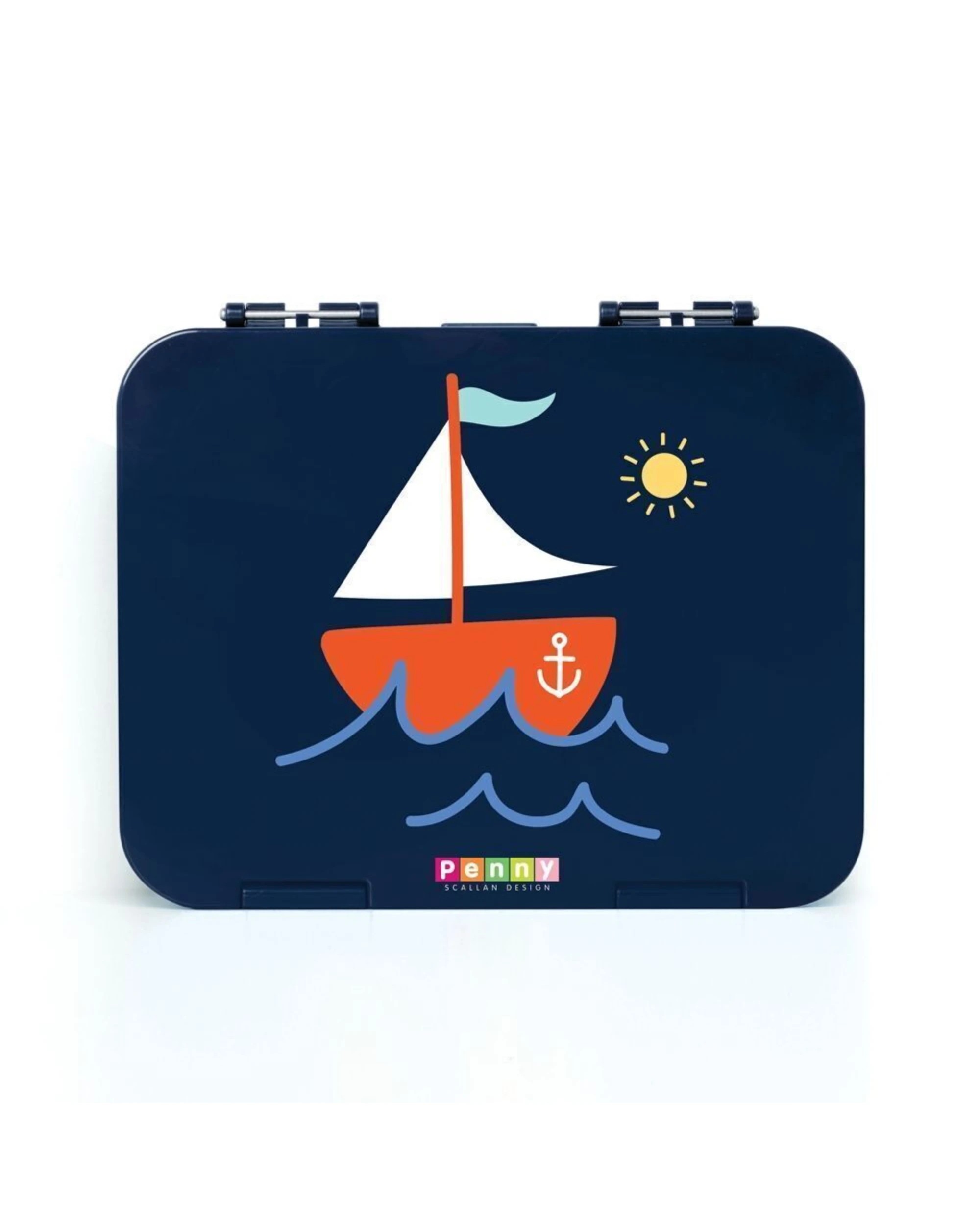 1 Penny Scallan Large Bento Box - Anchors Away - Blue, 1 of 3