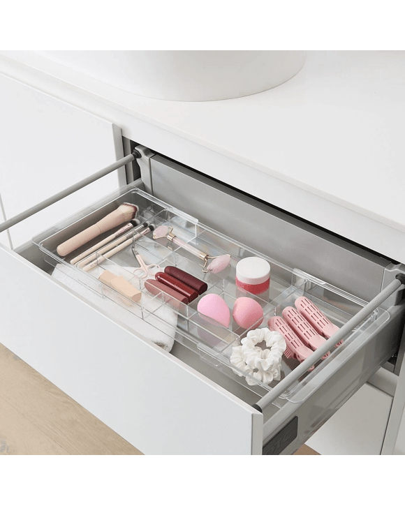 Clear Extended Drawer Organiser