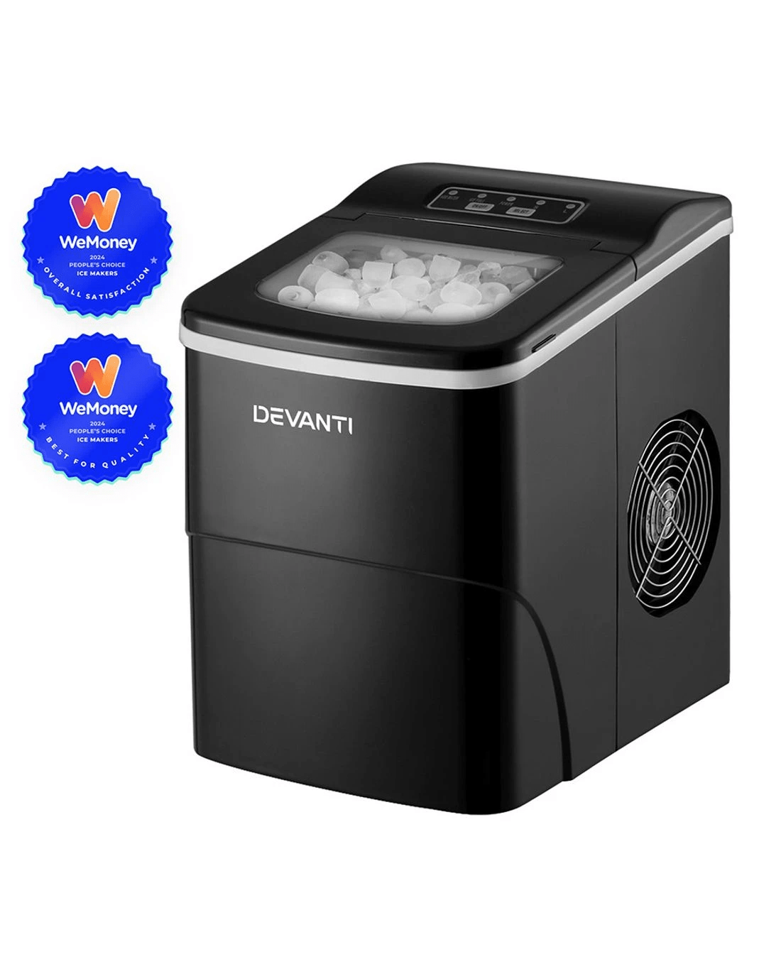 1 Devanti 12kg Ice Maker Machine - Black, 1 of 8