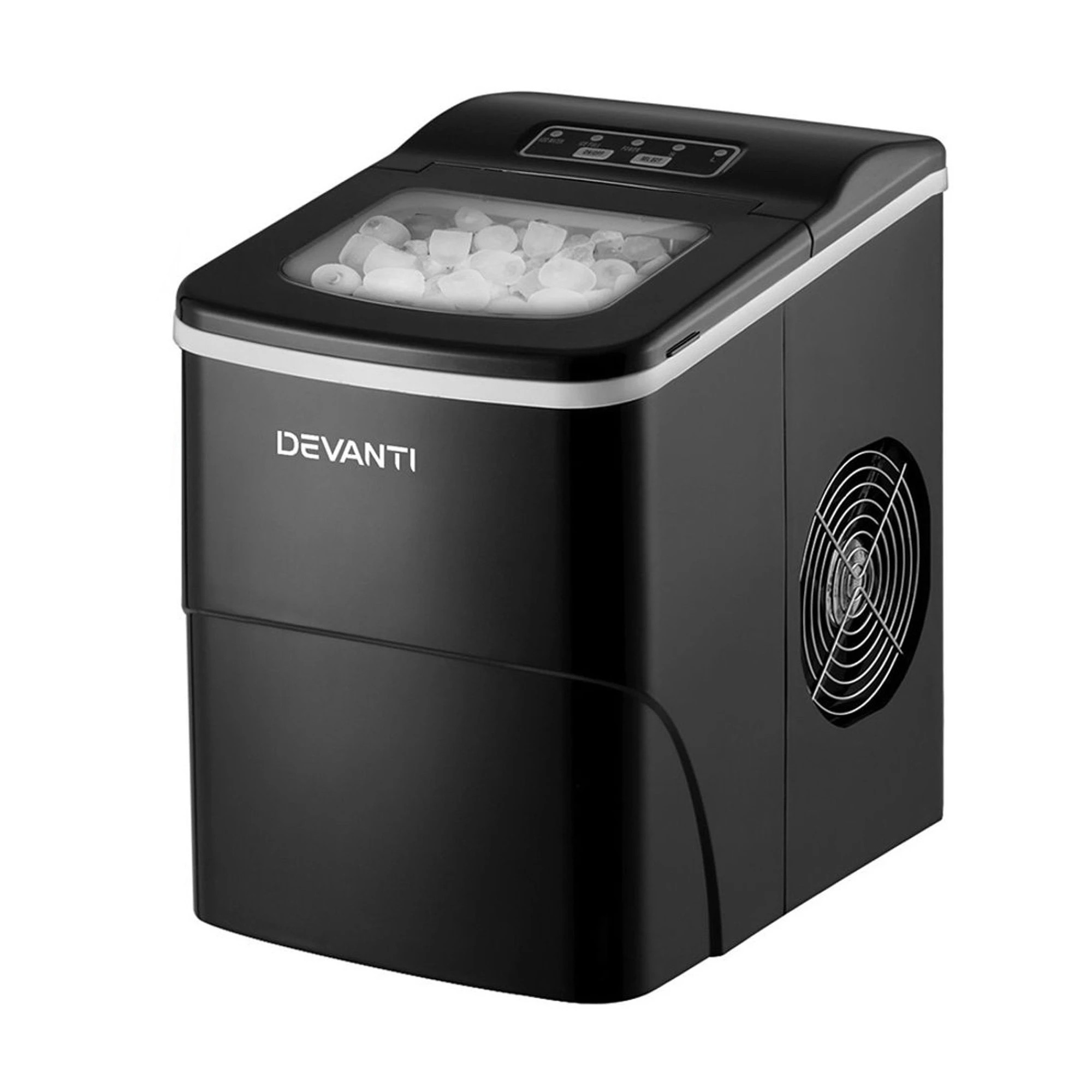 1 Devanti 12kg Ice Maker Machine - Black, 1 of 8
