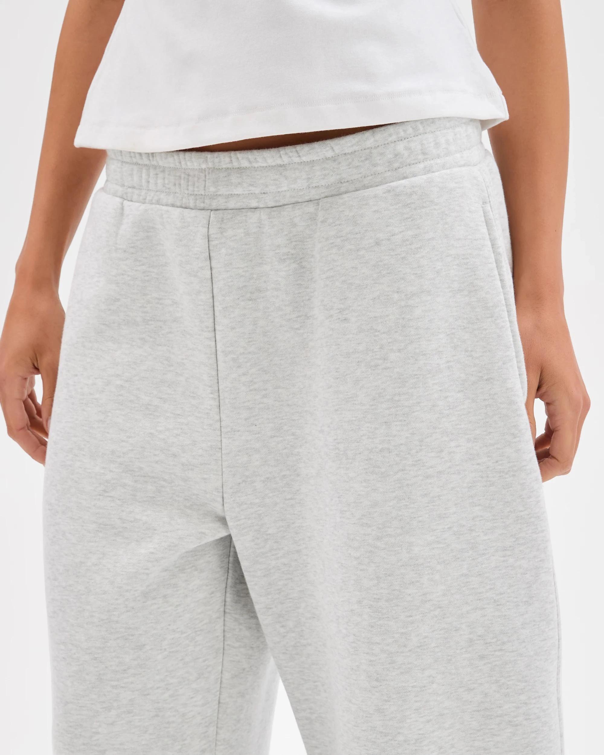 5 Lily Loves Australian Cotton Blend Bow Leg Trackpants SILVER MARLE, 5 of 7