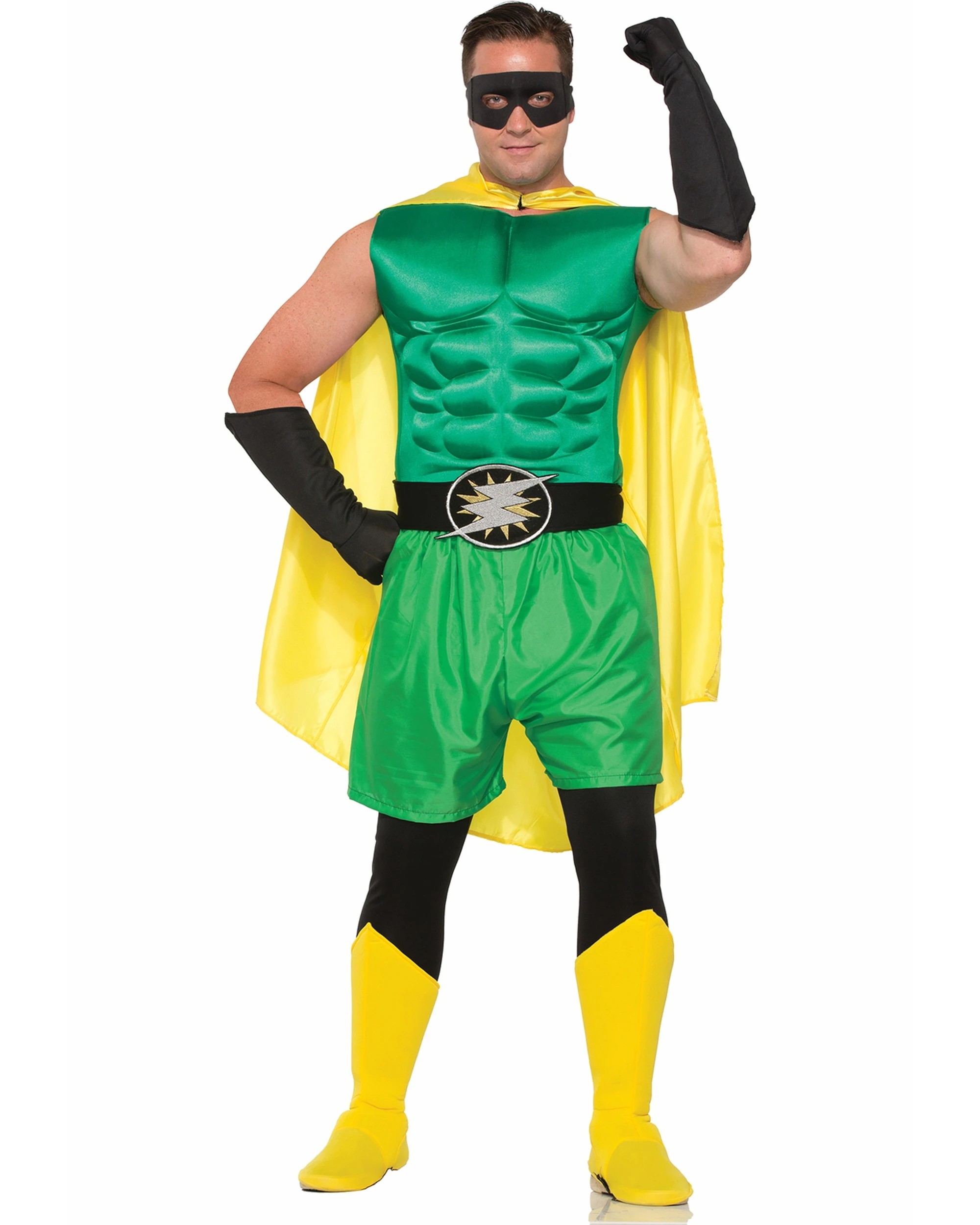 1 Forum Novelties Hero Muscle Chest Sleeveless Mens Adult One Size Costume - Green, 1 of 1