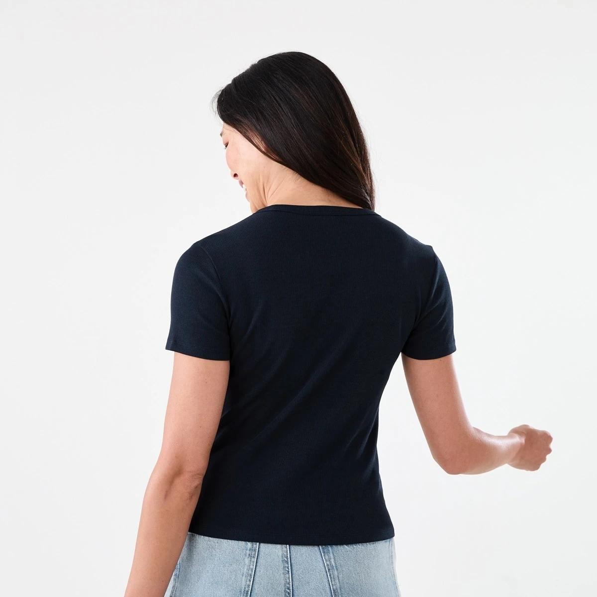 3 Short Sleeve Rib Crew Neck T-shirt SKY CAPTAIN, 3 of 5