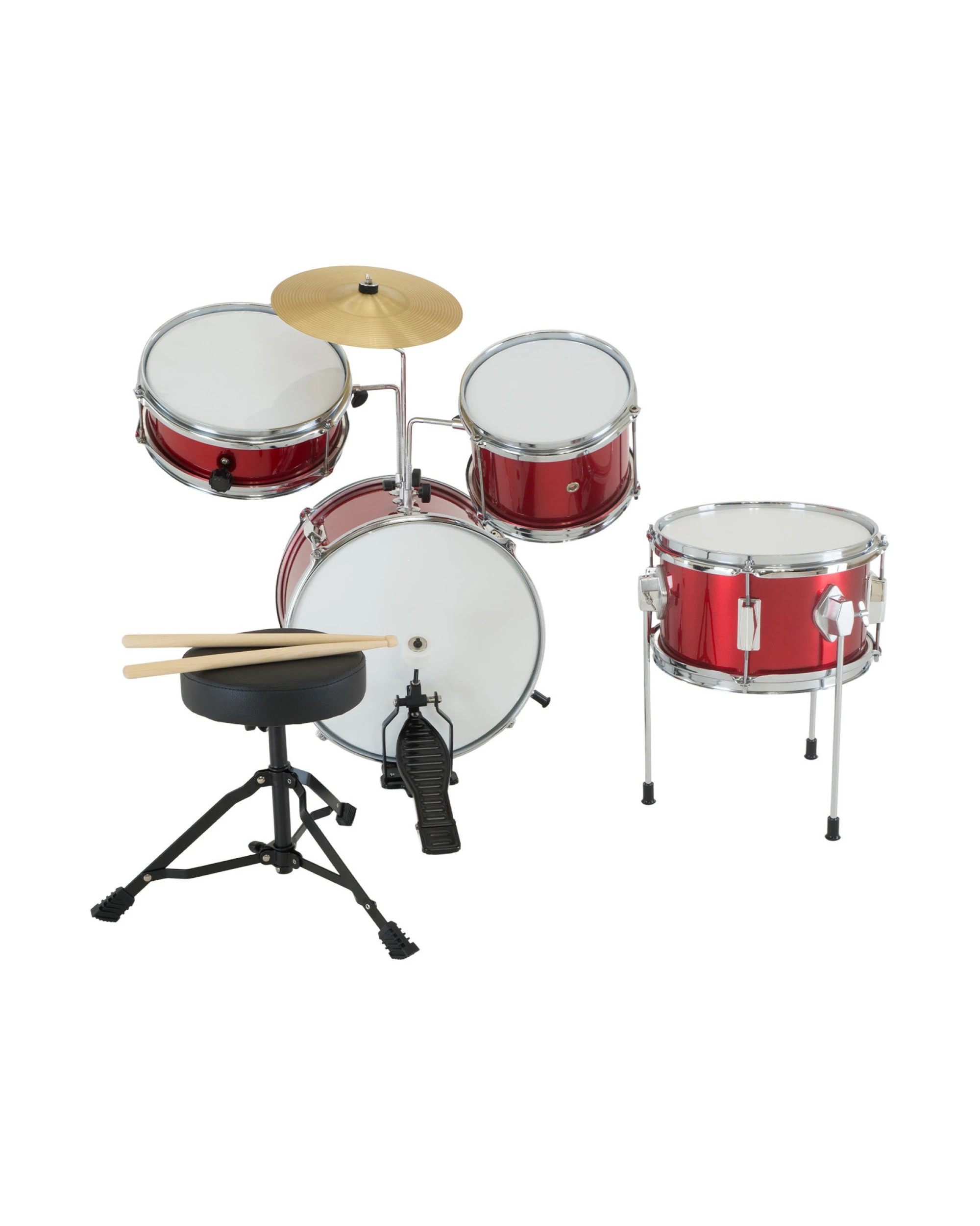3 Karrera Kids 4pc Drum Set Kit in Red - Red, 3 of 7