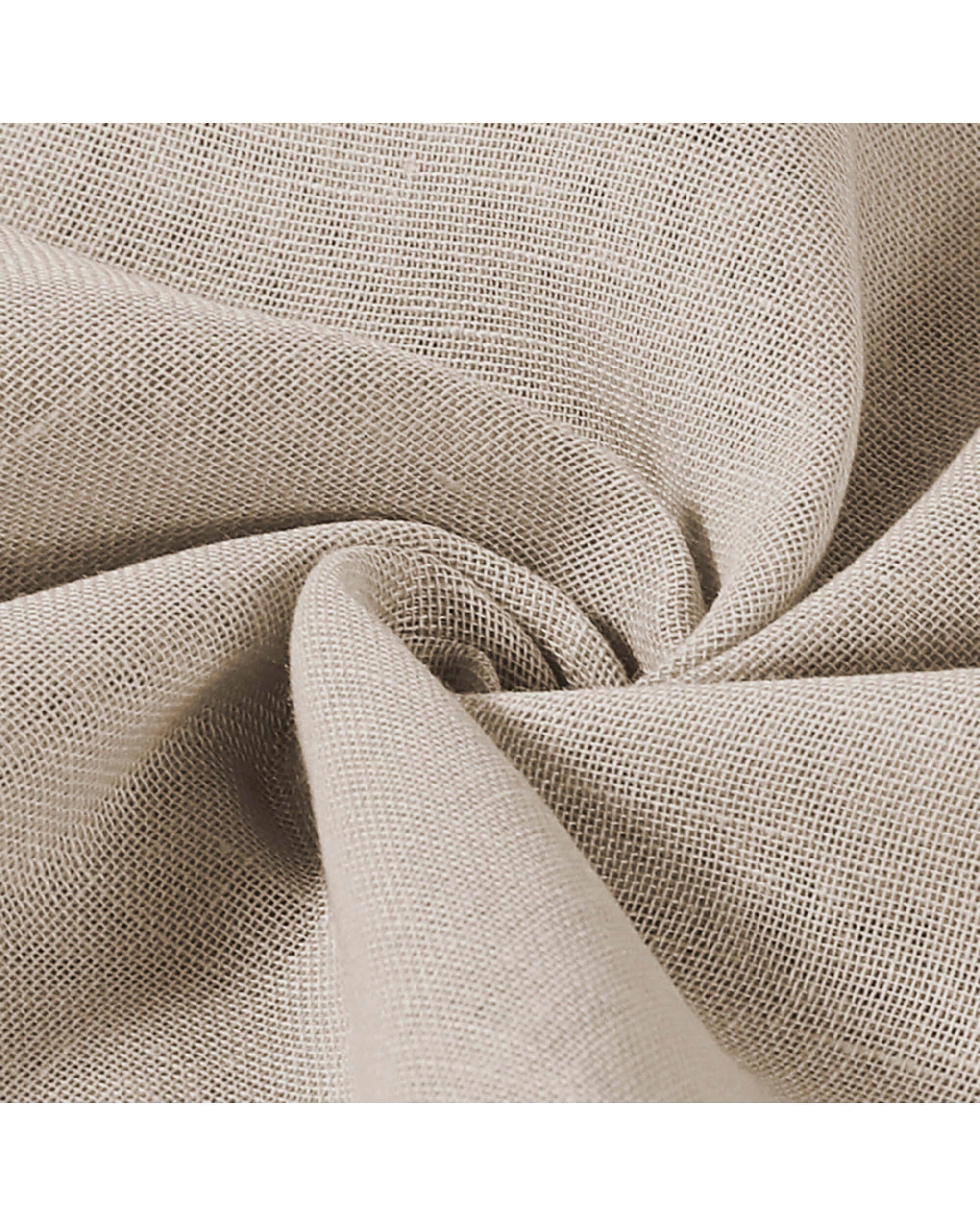 3 Smarcute Outdoor Linen Sheer Tab Top Curtain - 2X 132x241cm - Natural, 3 of 4