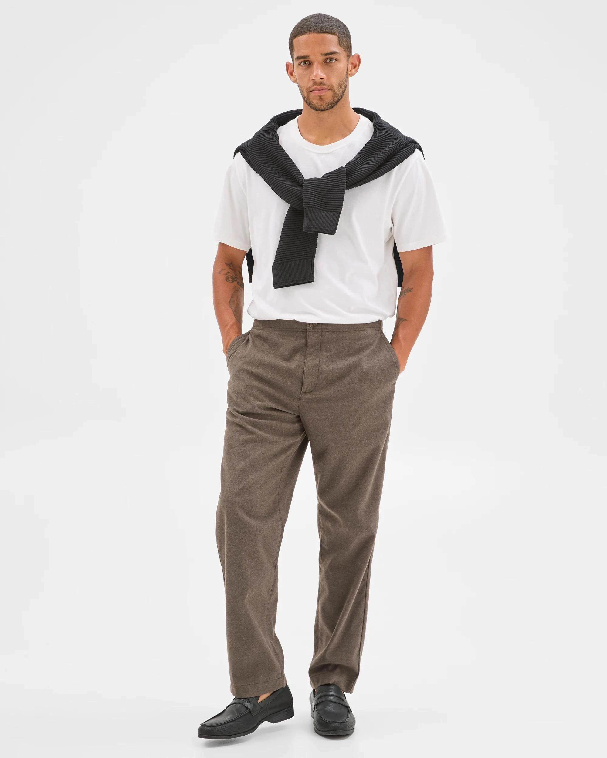 2 Target Man Brushed Relaxed Pants CHOCOLATE, 2 of 6