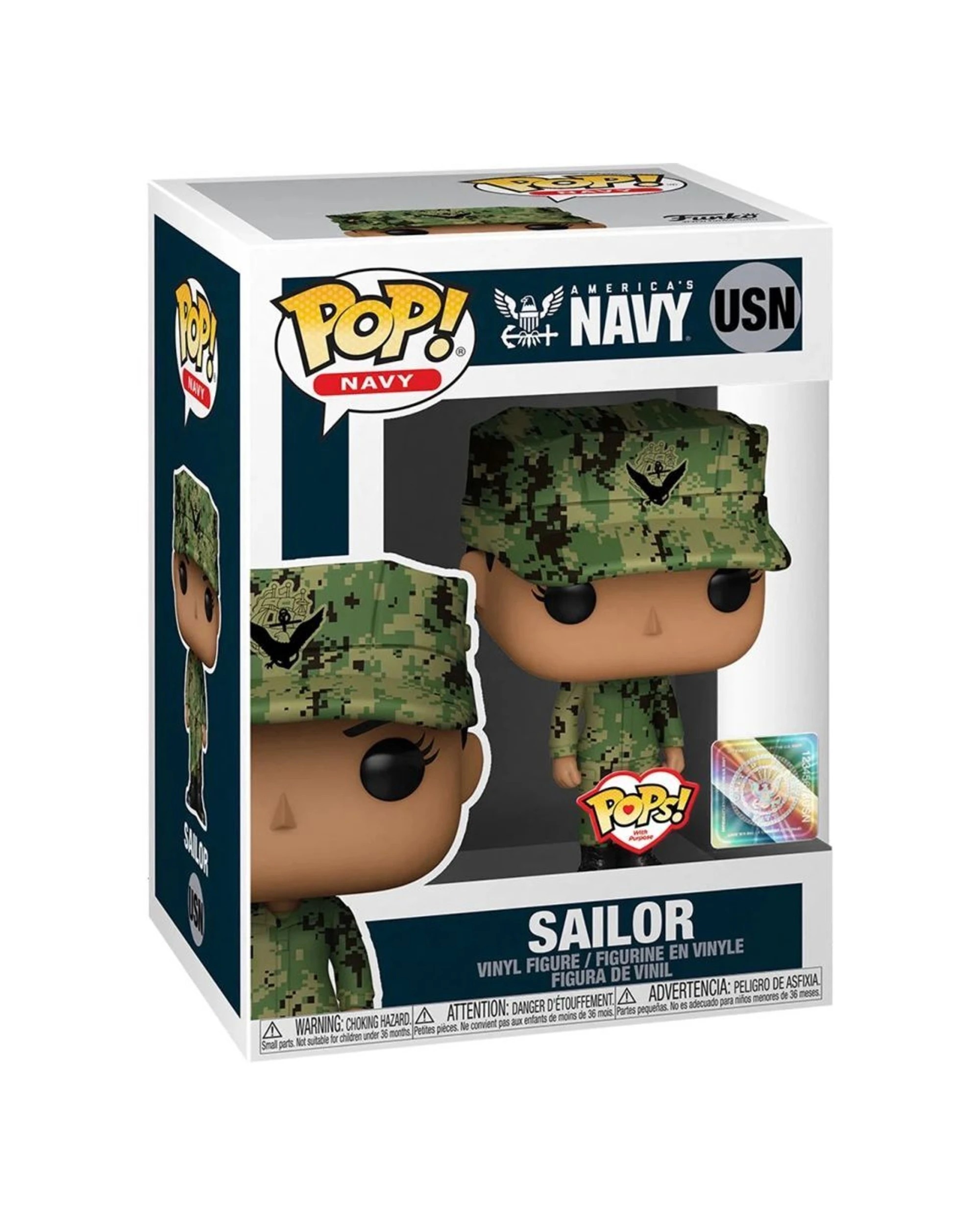 3 Pop Vinyl Figurine US Military Navy Female Hispanic 10cm Collectible Vinyl - Multi, 3 of 3
