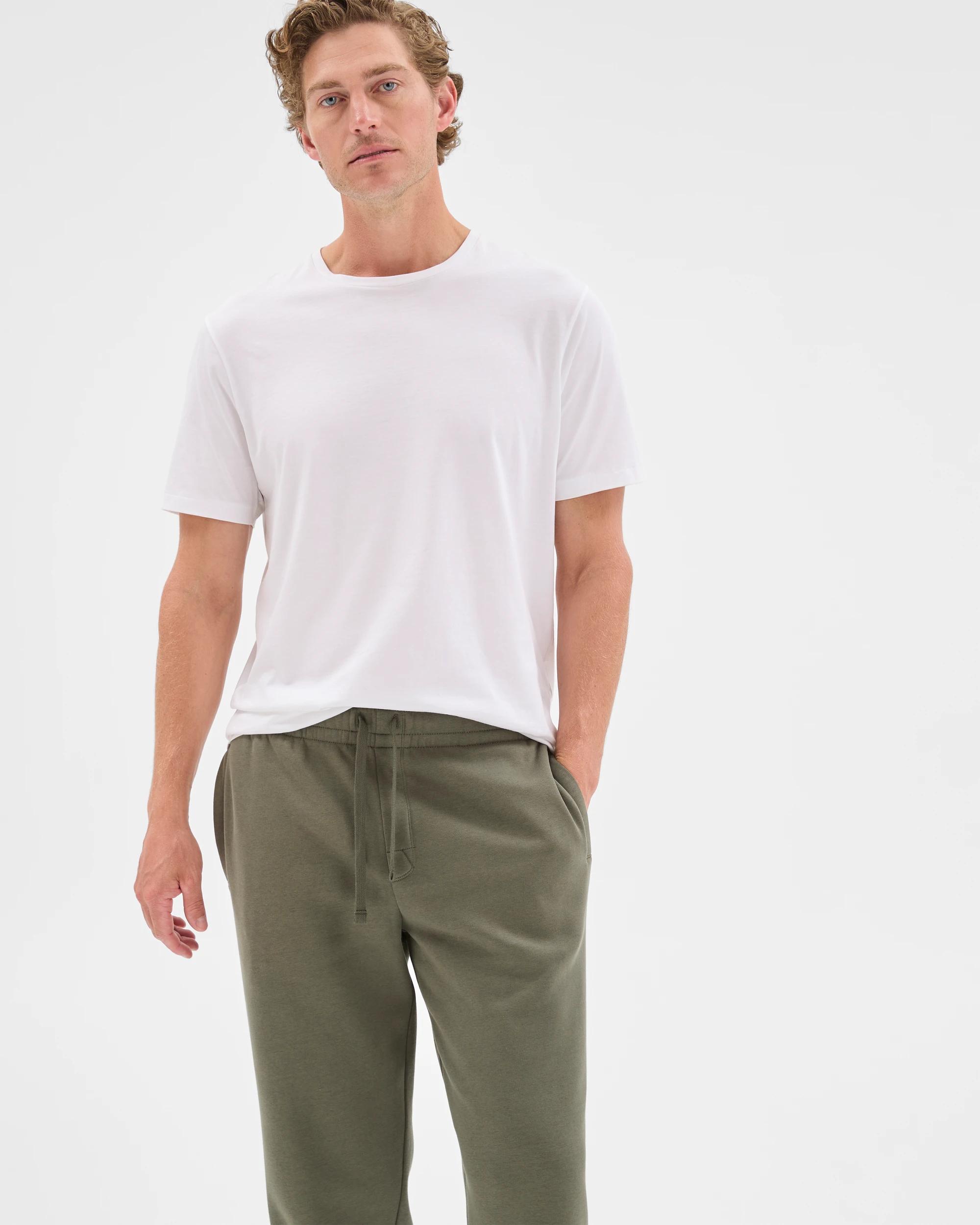 2 Target Man Australian Cotton Blend Uncuffed Trackpants KHAKI, 2 of 6
