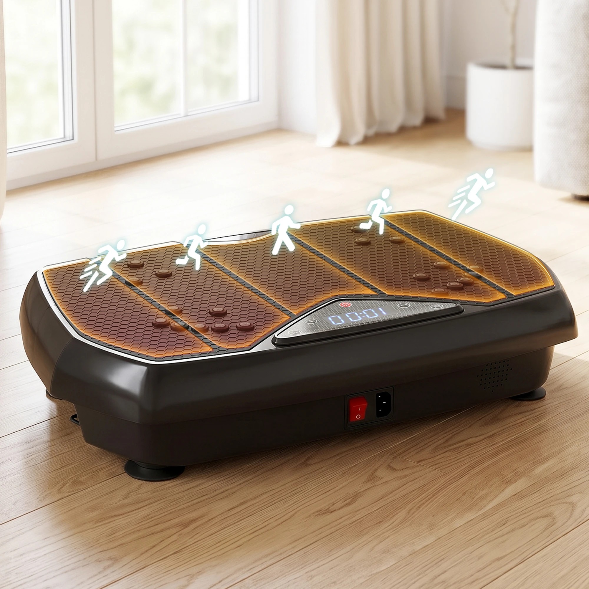 8 Everfit Vibration Plate Exercise Machine with Bluetooth 150 Speed Levels 150KG Capacity - Black, 8 of 9