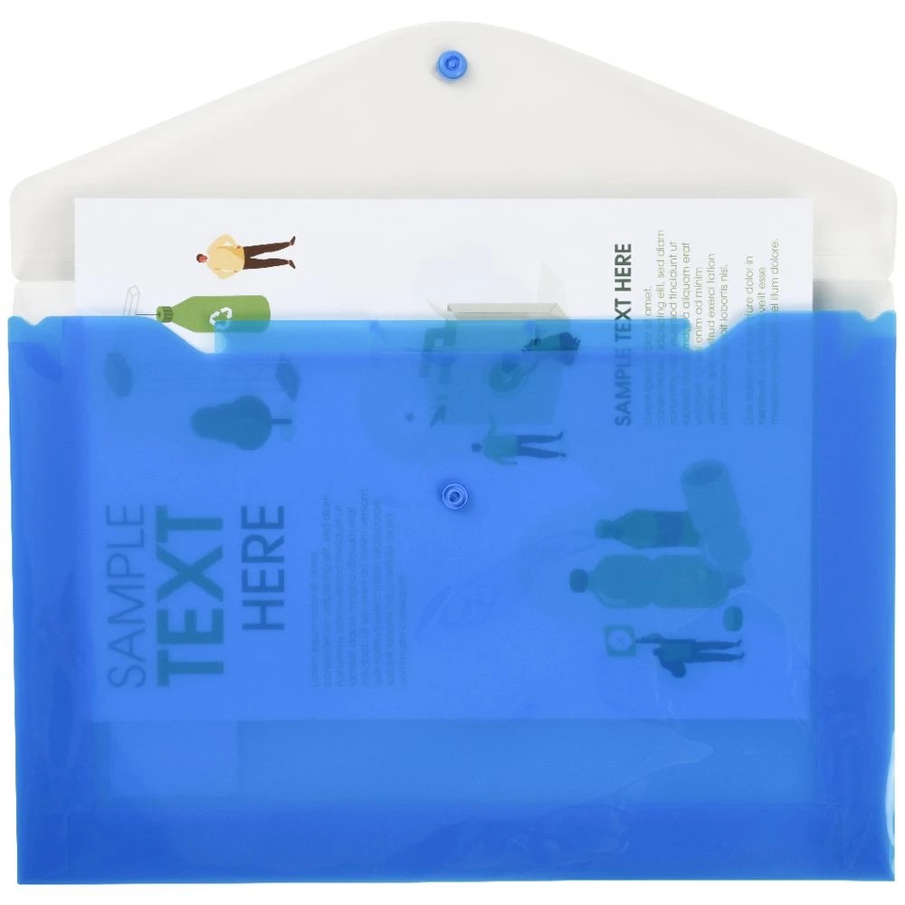 3 J.Burrows Tri Document Wallet Aqua, 3 of 3