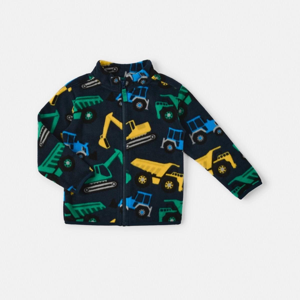 9 Fleece Zip Through Sweatshirt Blu Diggin, 9 of 10