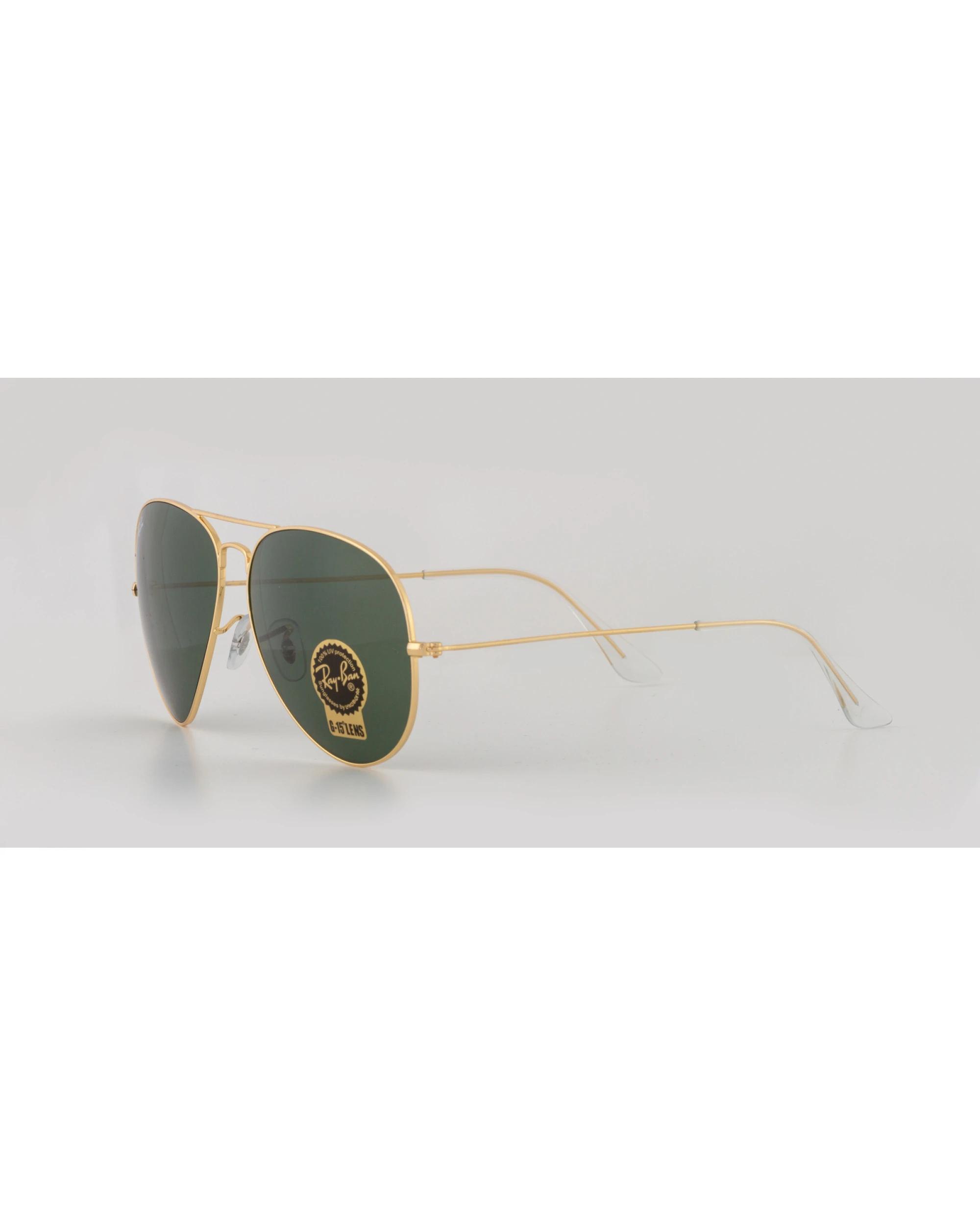 3 Ray-Ban Aviator Large Metal II Sunglasses in Gold and Green RB3026-L2846, 3 of 3
