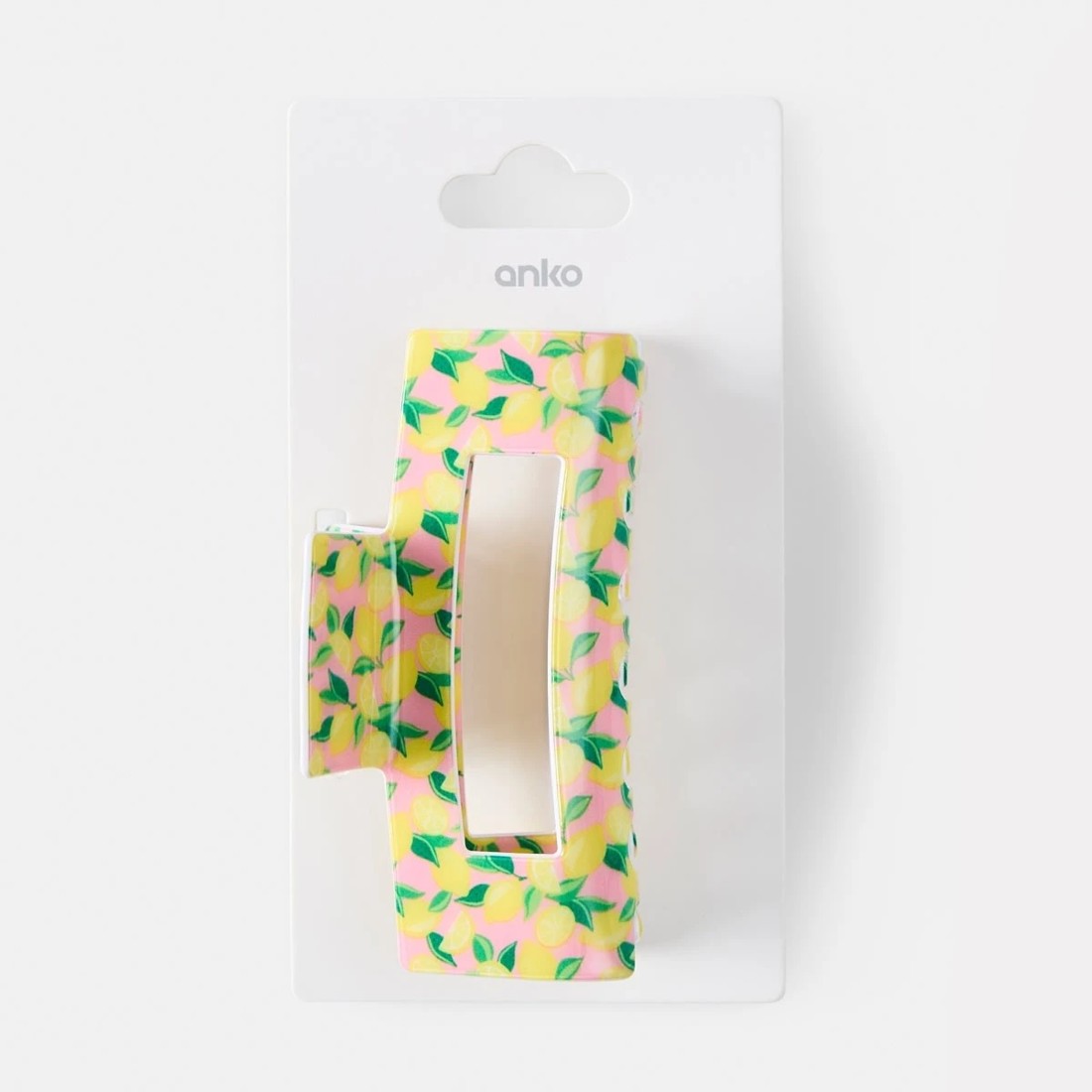 4 Yellow Rectangle Lemon Claw Hair Clip, 4 of 4